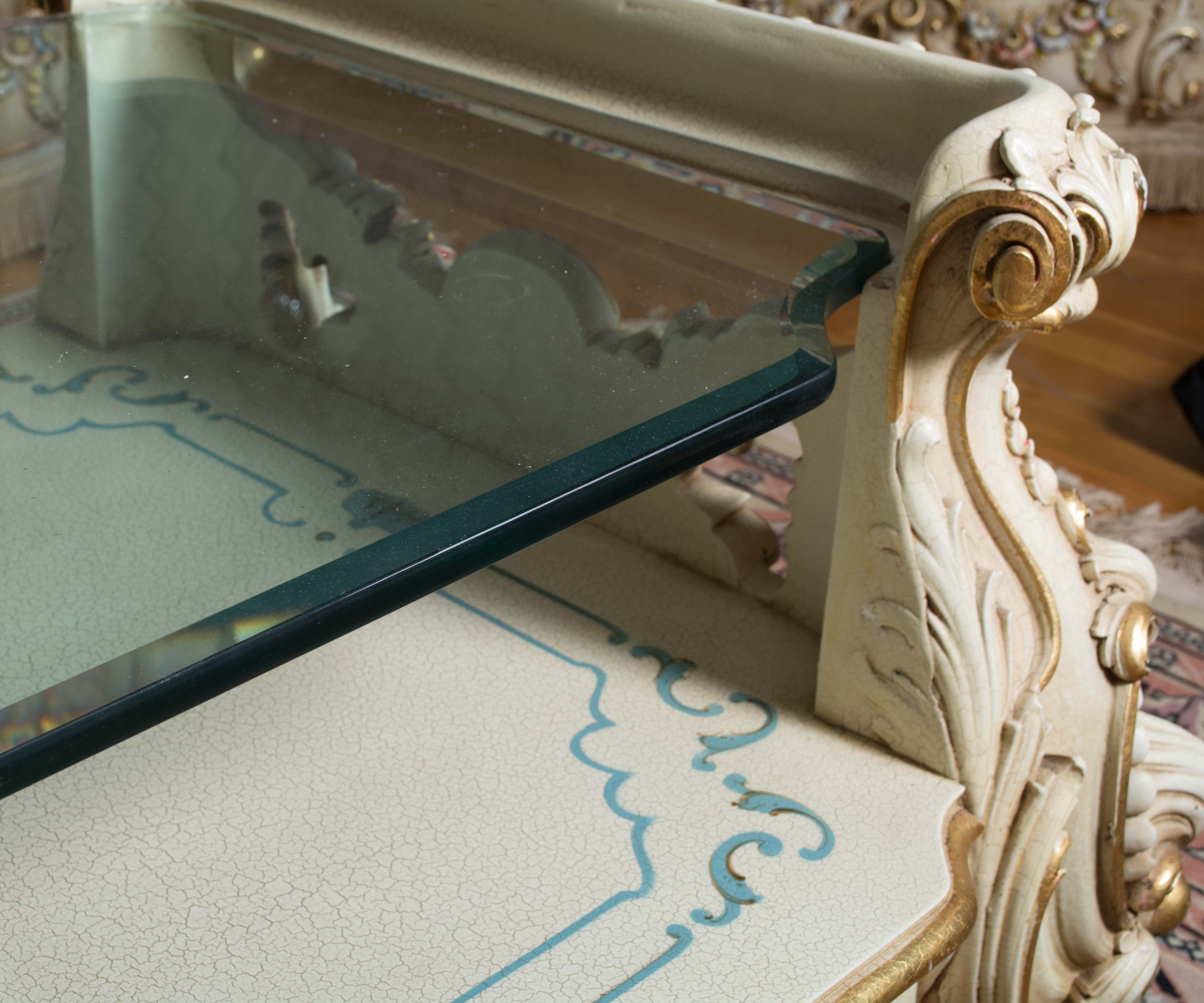 Rococo Style Hand-Painted Coffee Table