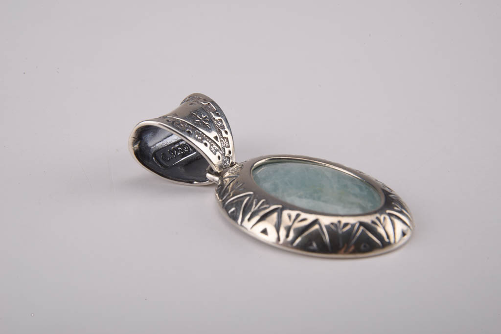 Aquamarine Sterling Silver Bracelet, Earrings, and Pendant