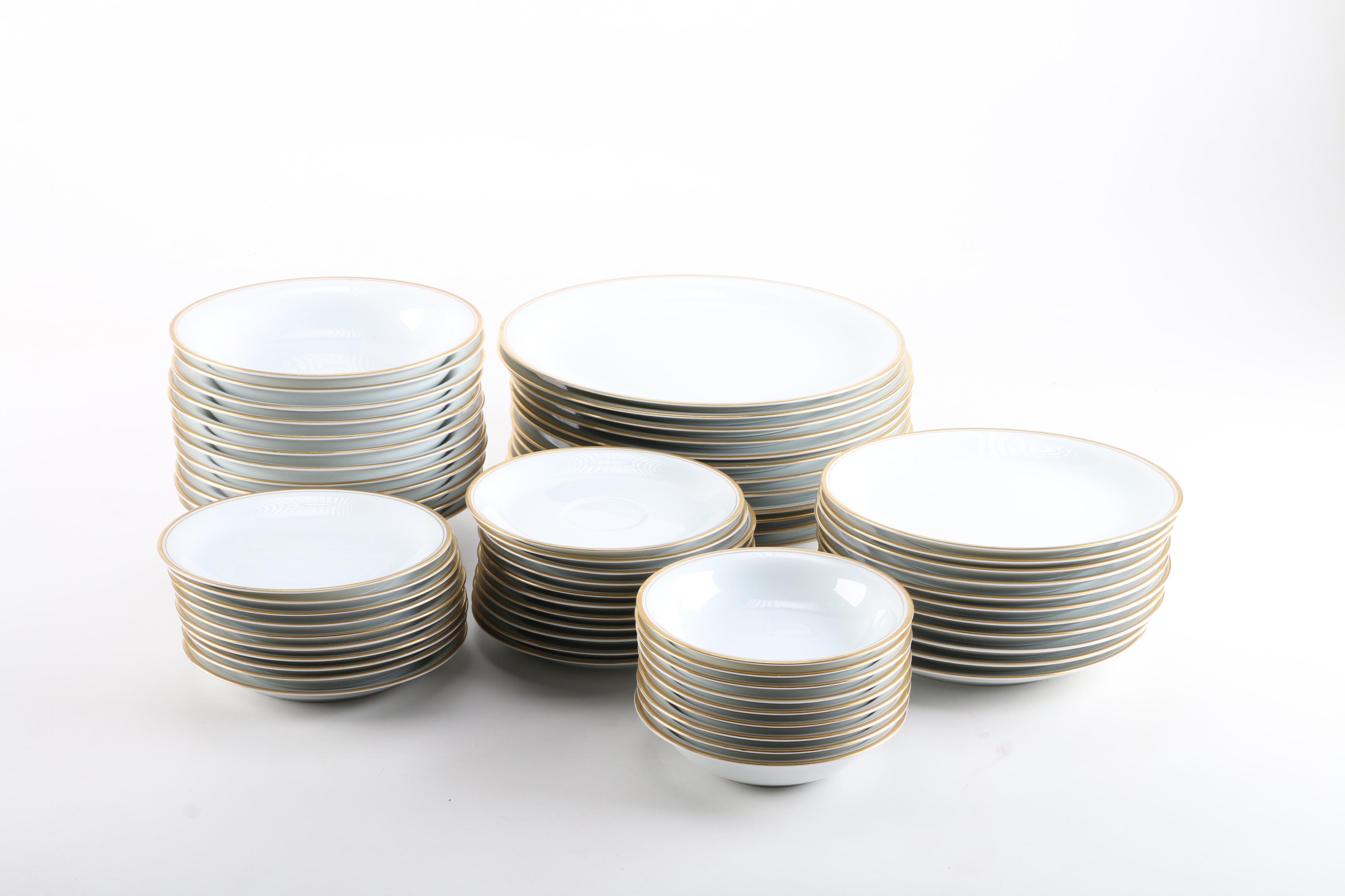 White and Gold Noritake China Set
