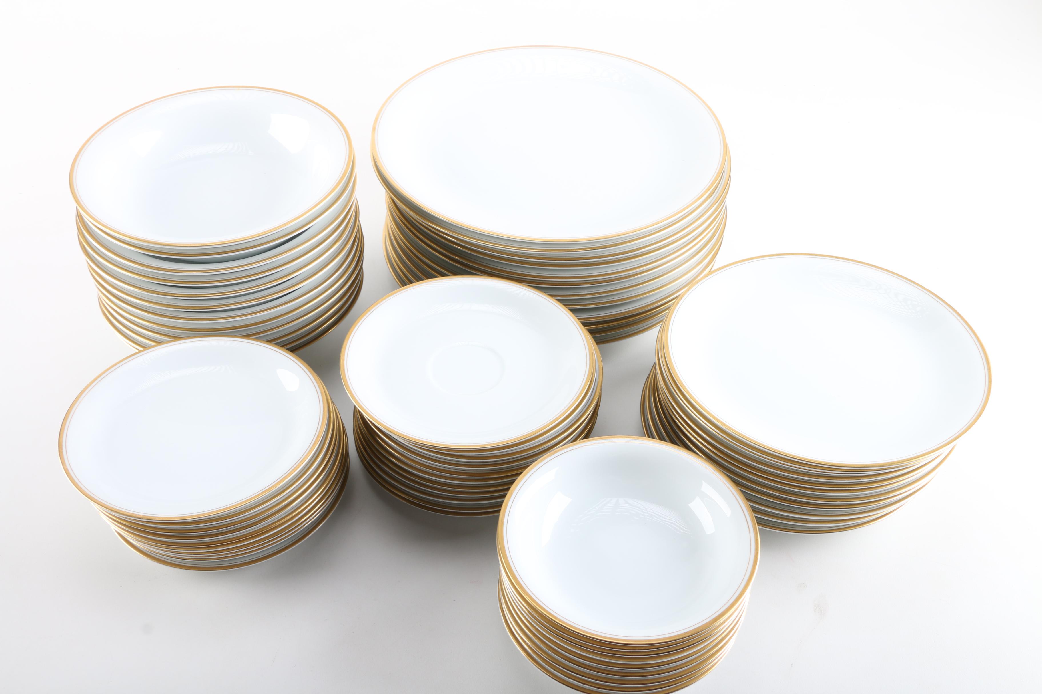 White and Gold Noritake China Set