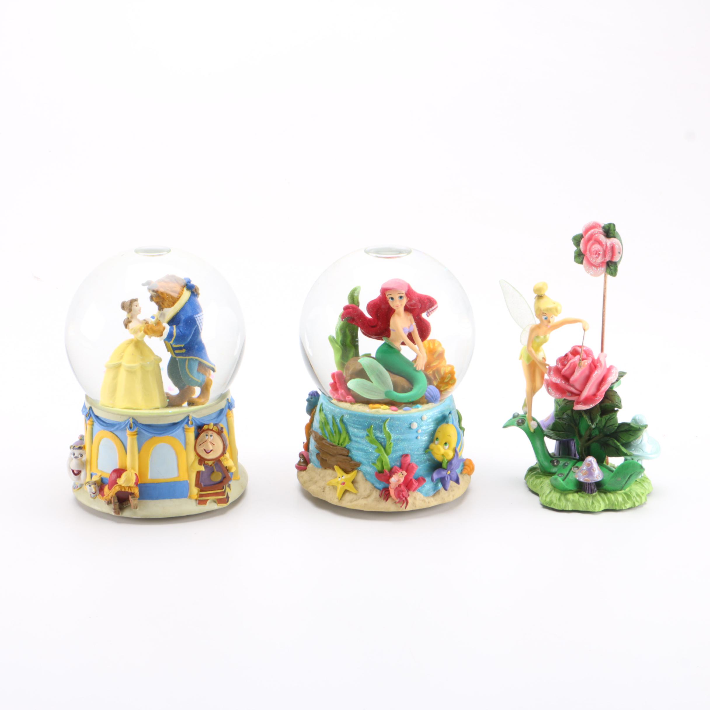 Disney Snow Globes and Statue