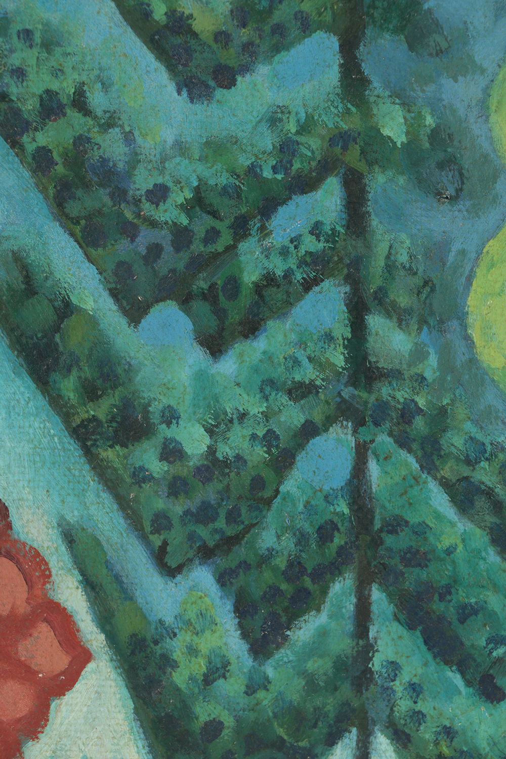 Oil Painting on Board of Abstract Flowers