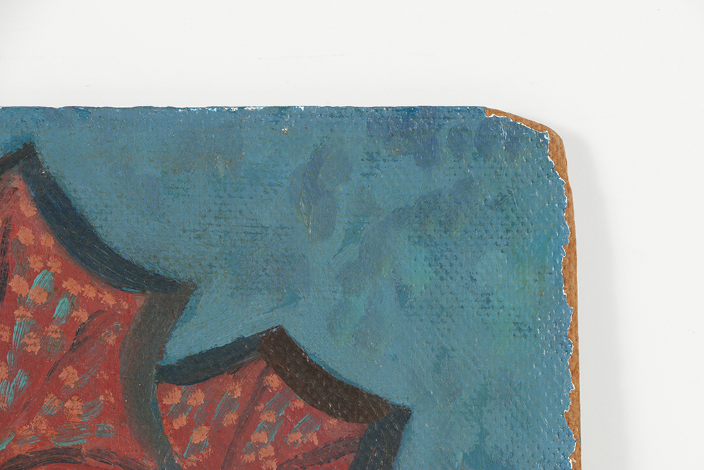 Oil Painting on Board of Abstract Flowers