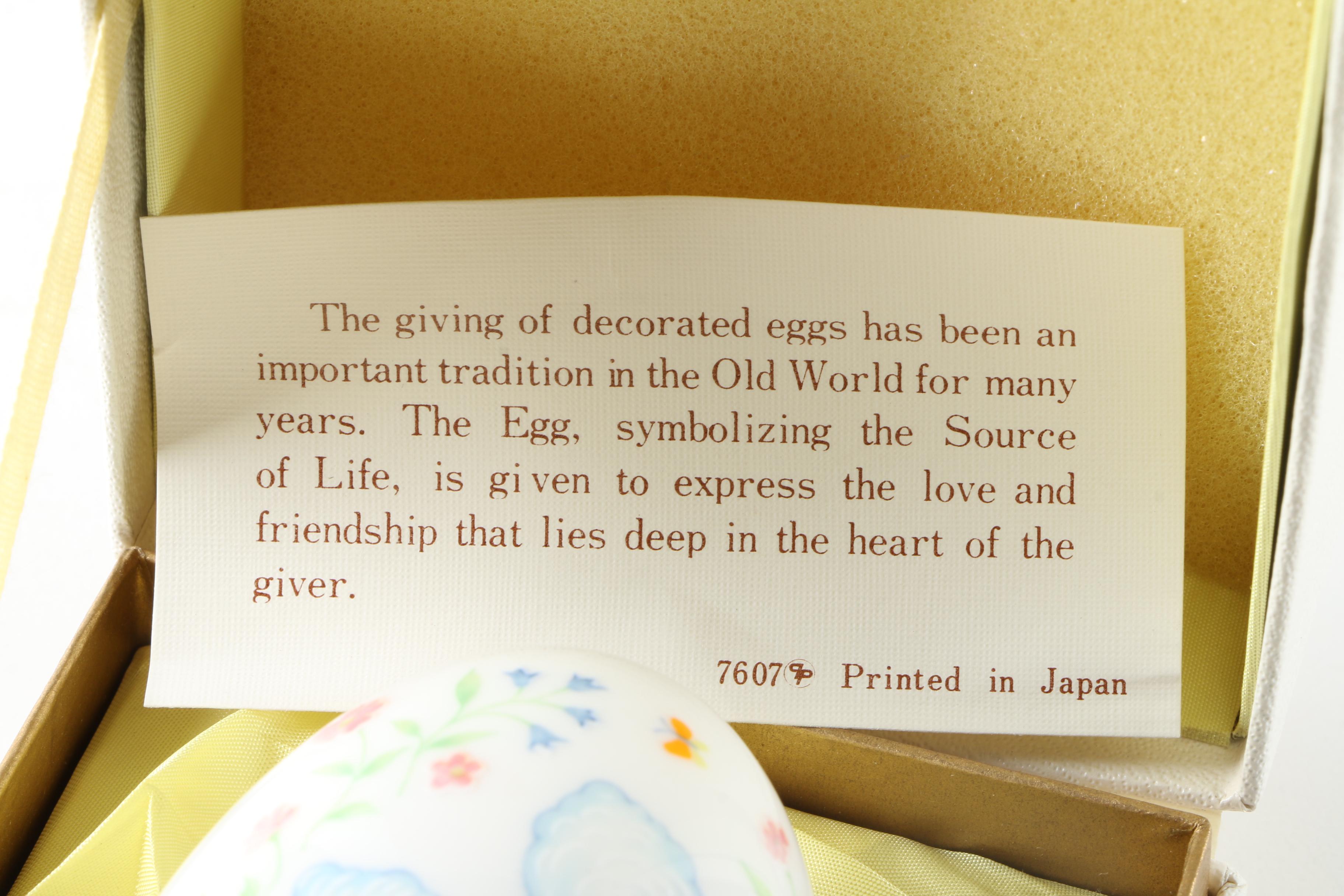 Limited Edition Noritake Porcelain Eggs