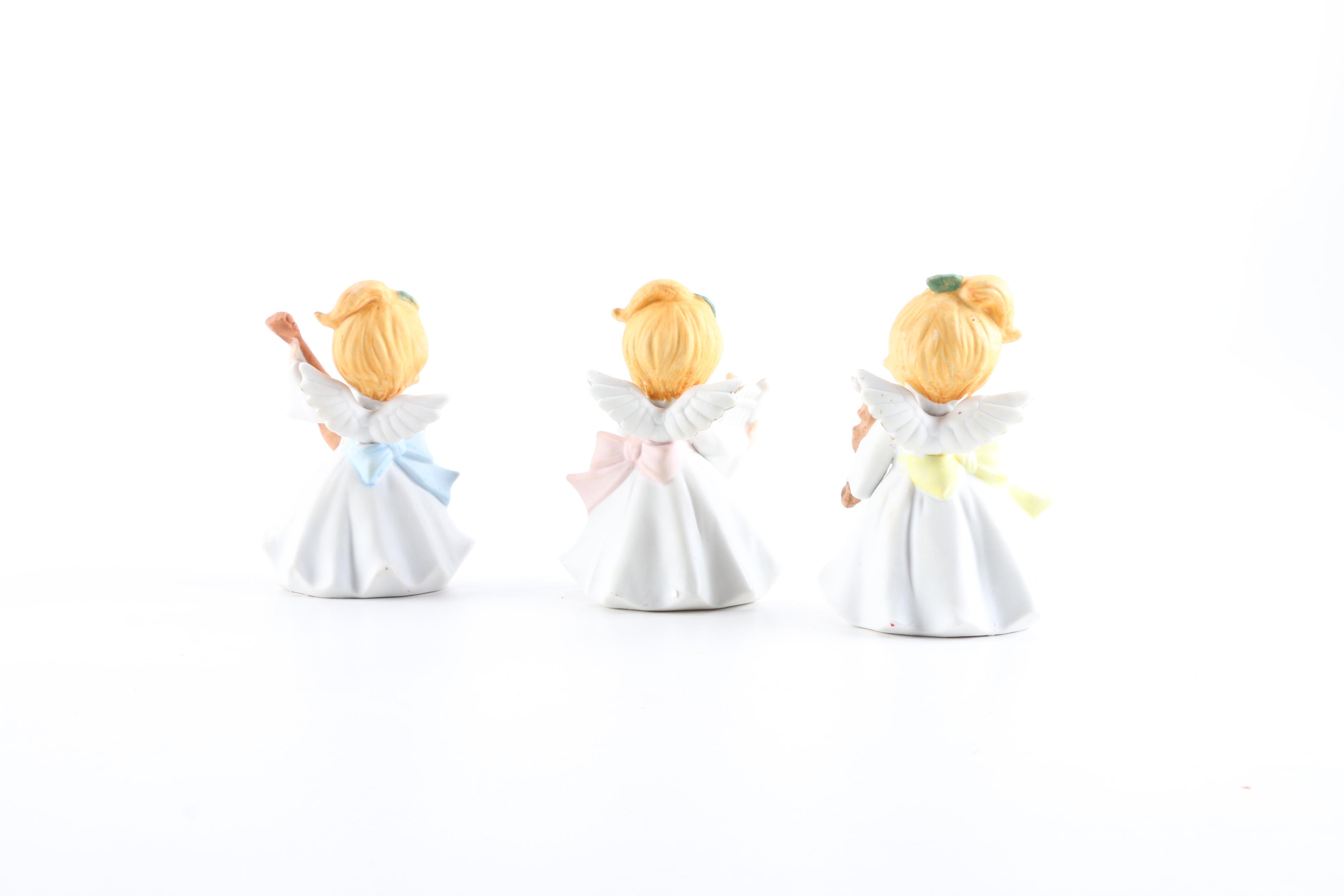 Homco Musician Angel Porcelain Figurines