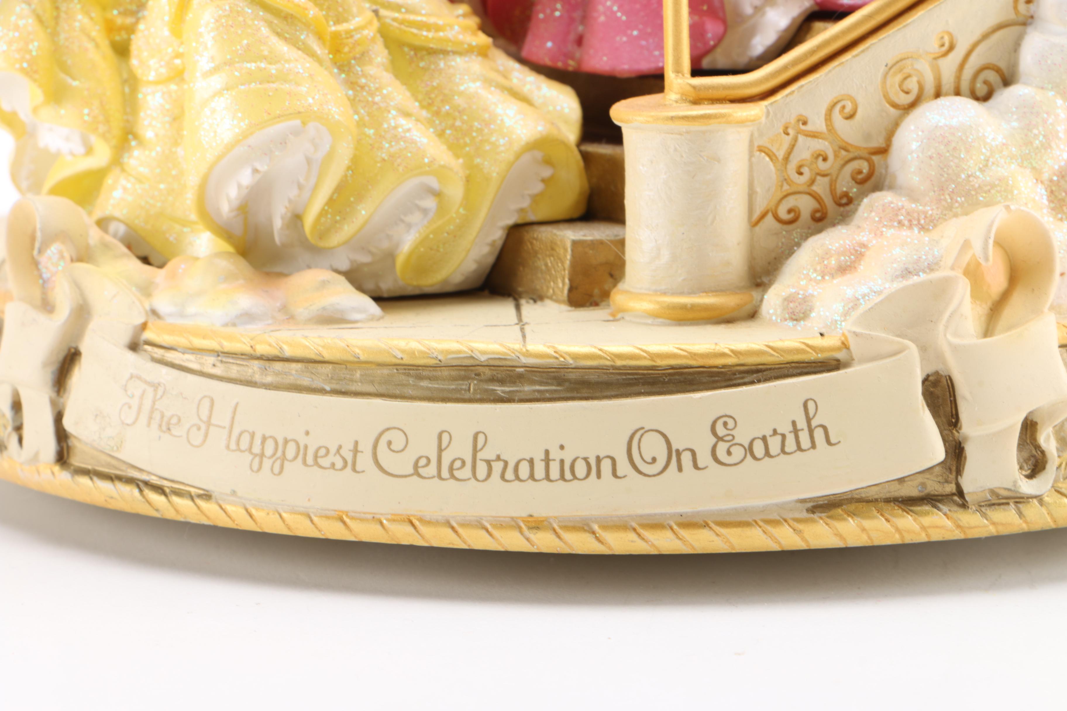 Disneyland Paris Exclusive Disney Princess Staircase Musical Snow Globe