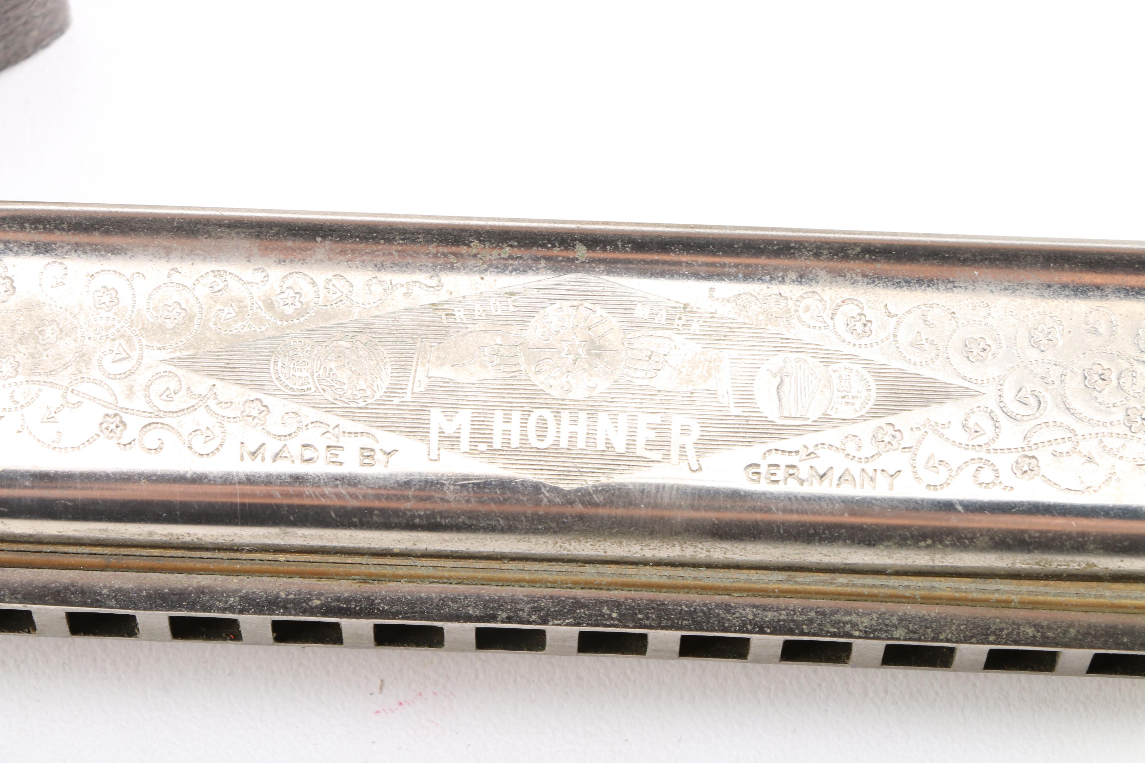 M. Hohner "Super Chromonica" Harmonica and Case