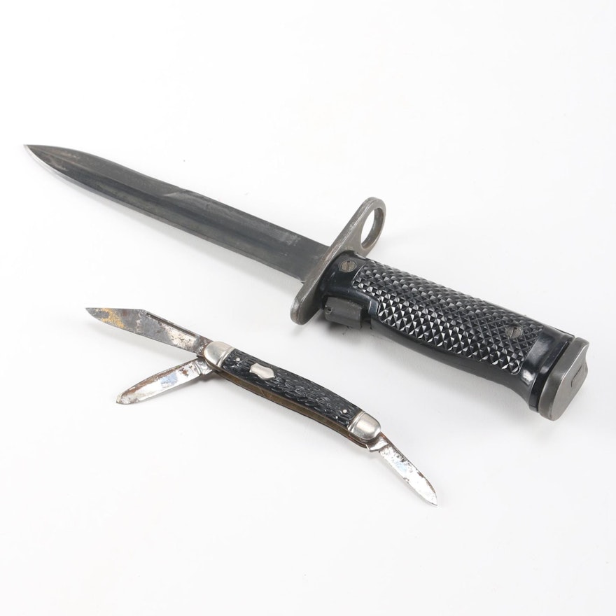 Bayonet and Pocket Knife