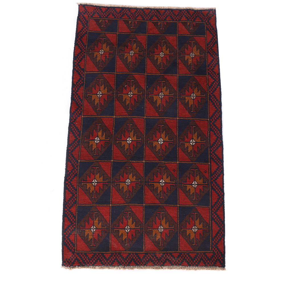 Hand-Knotted Baluch Area Rug