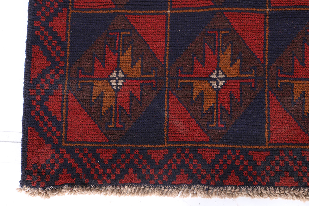 Hand-Knotted Baluch Area Rug