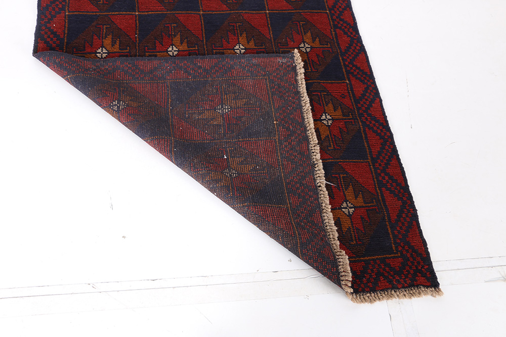 Hand-Knotted Baluch Area Rug