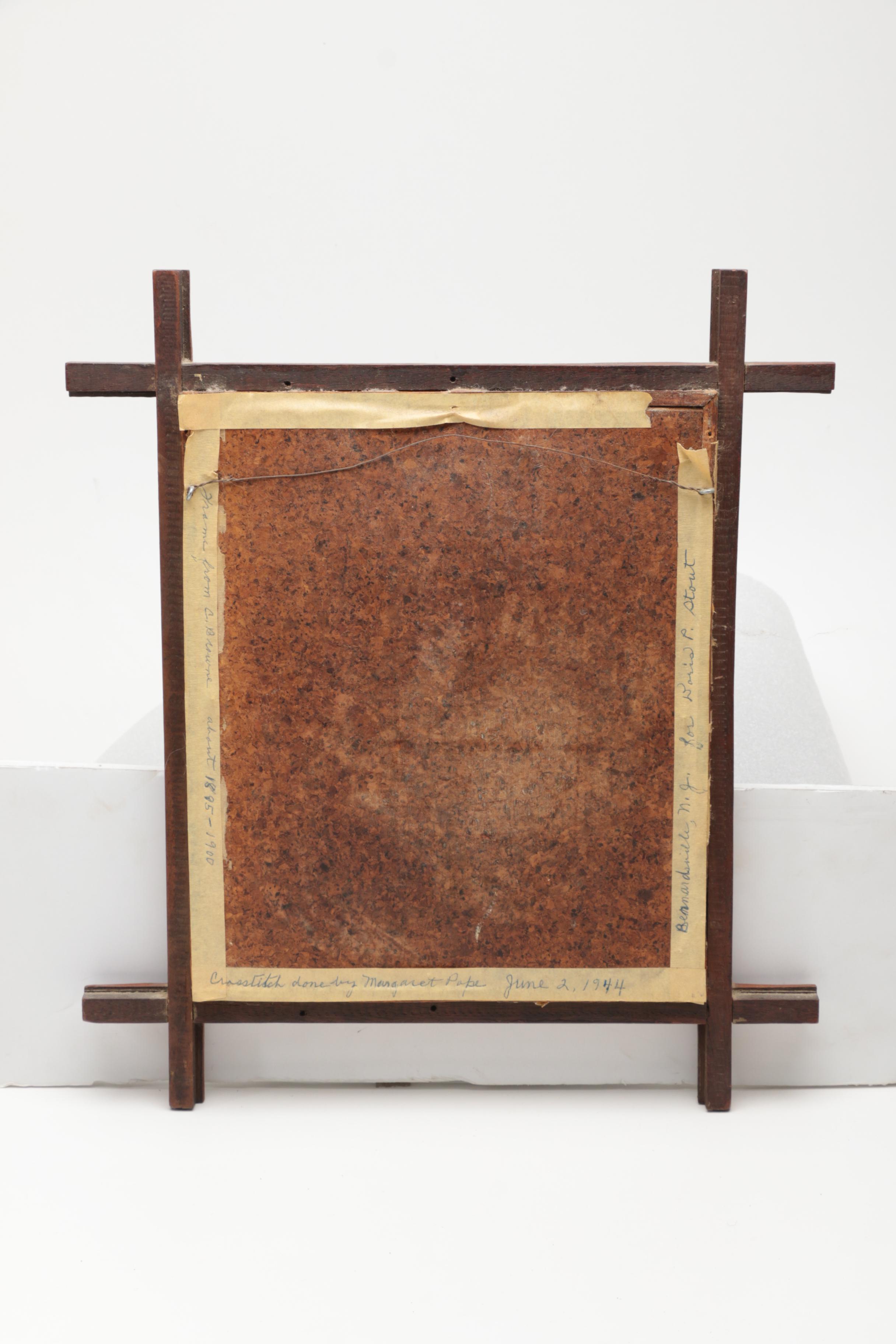 Vintage Framed Needlework Wall Decor