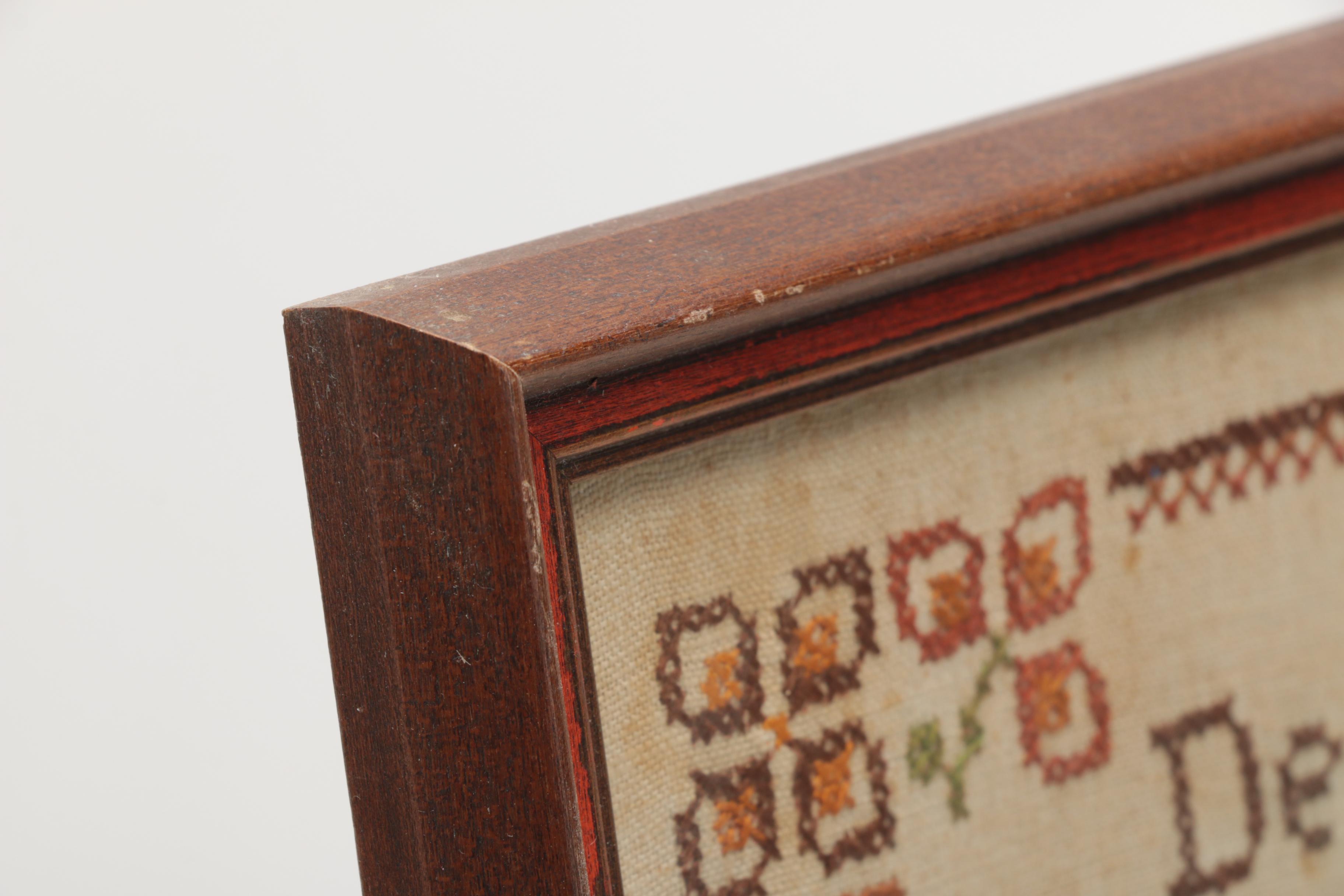 Vintage Framed Needlework Wall Decor