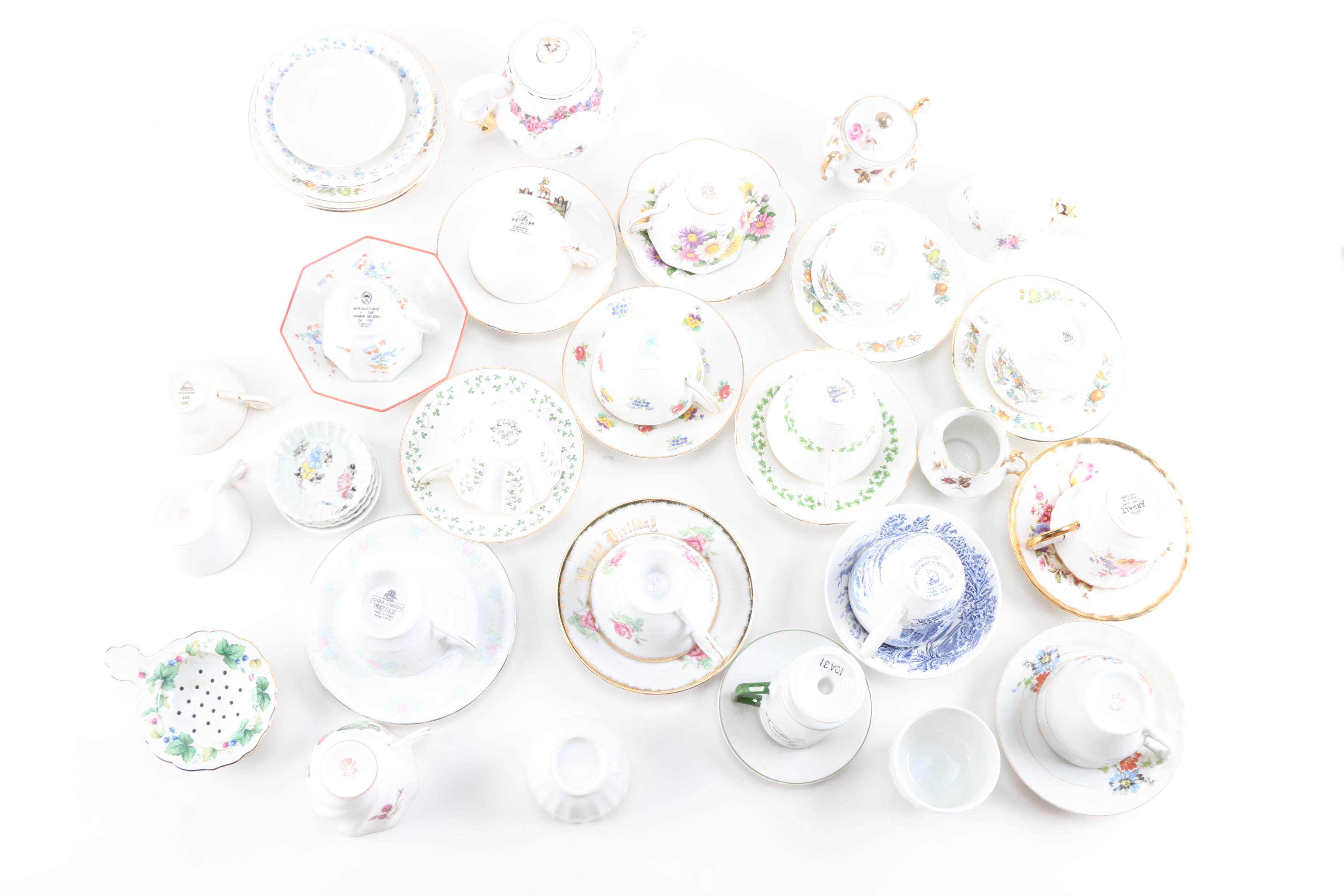 Assorted Teacups and Tea Set Pieces