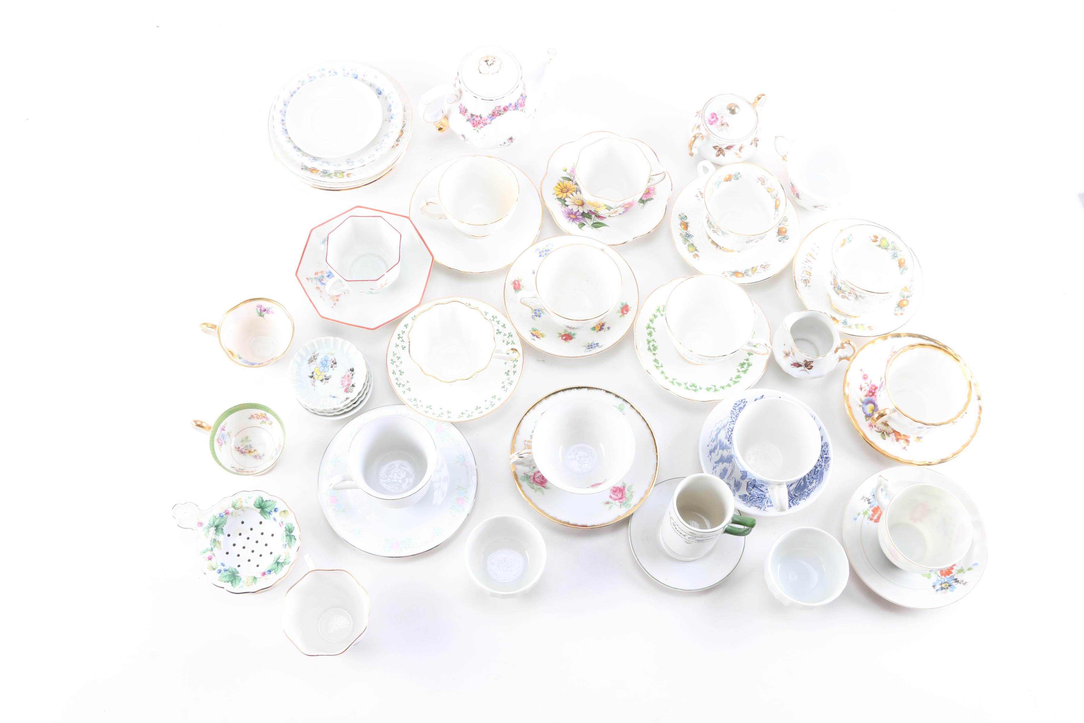 Assorted Teacups and Tea Set Pieces