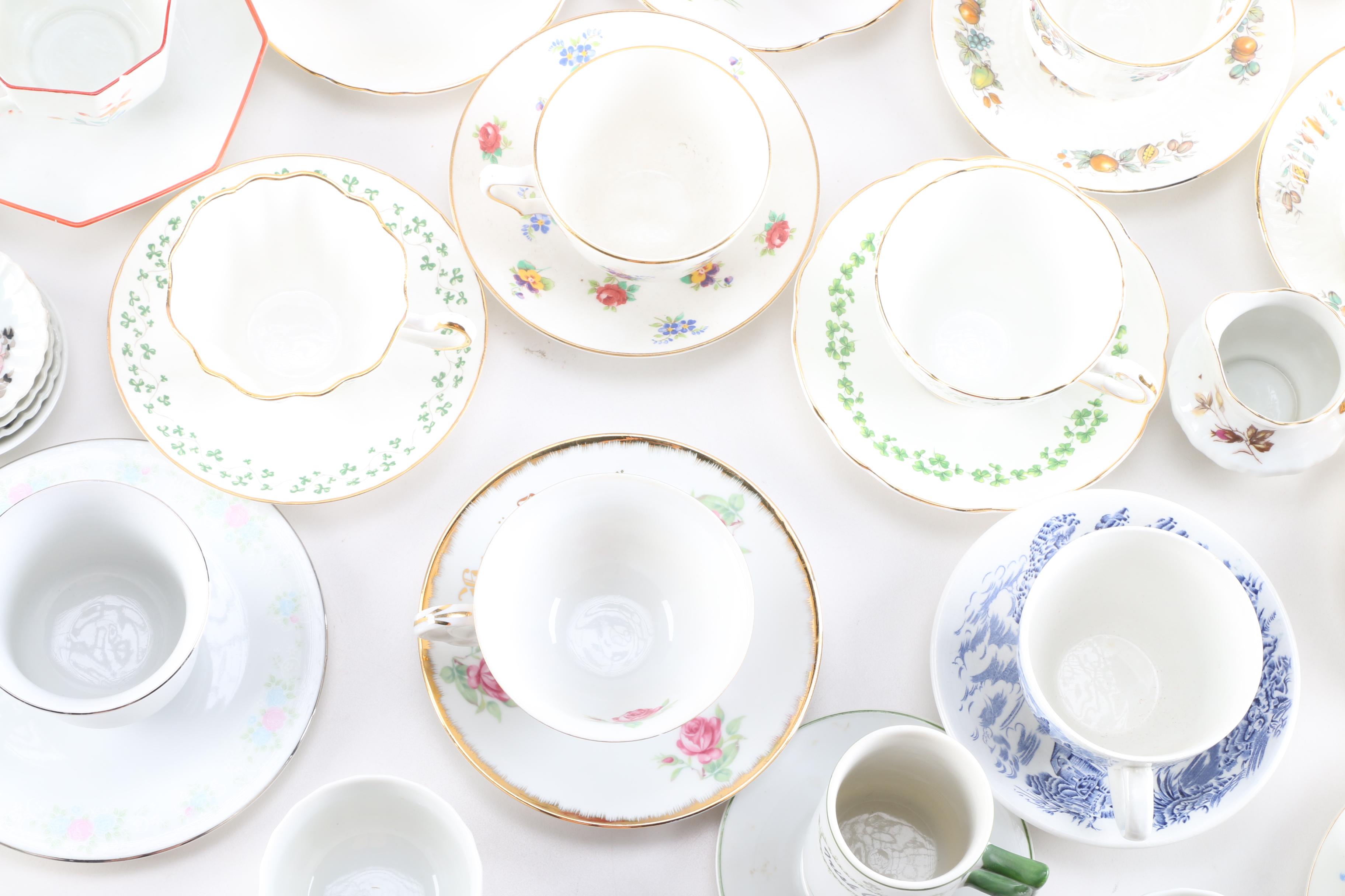 Assorted Teacups and Tea Set Pieces