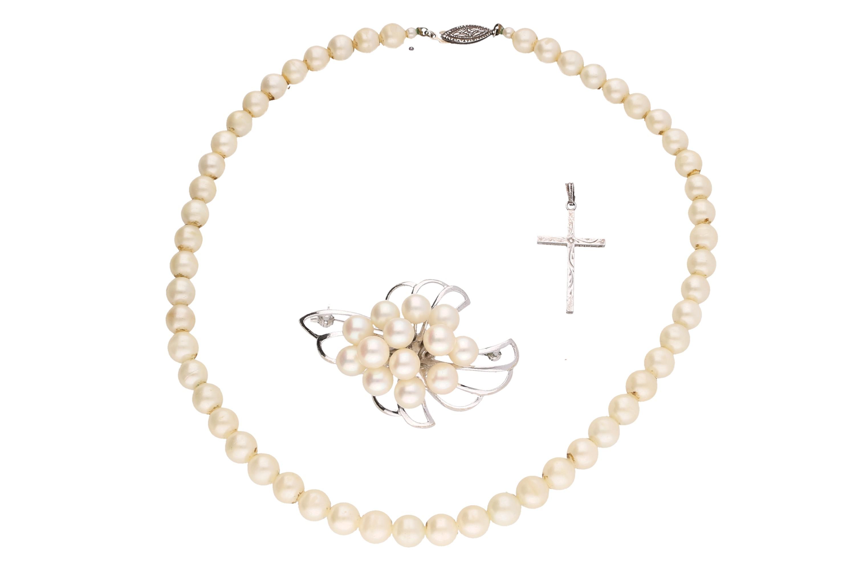 Sterling Silver Cultured and Faux Pearl Jewelry