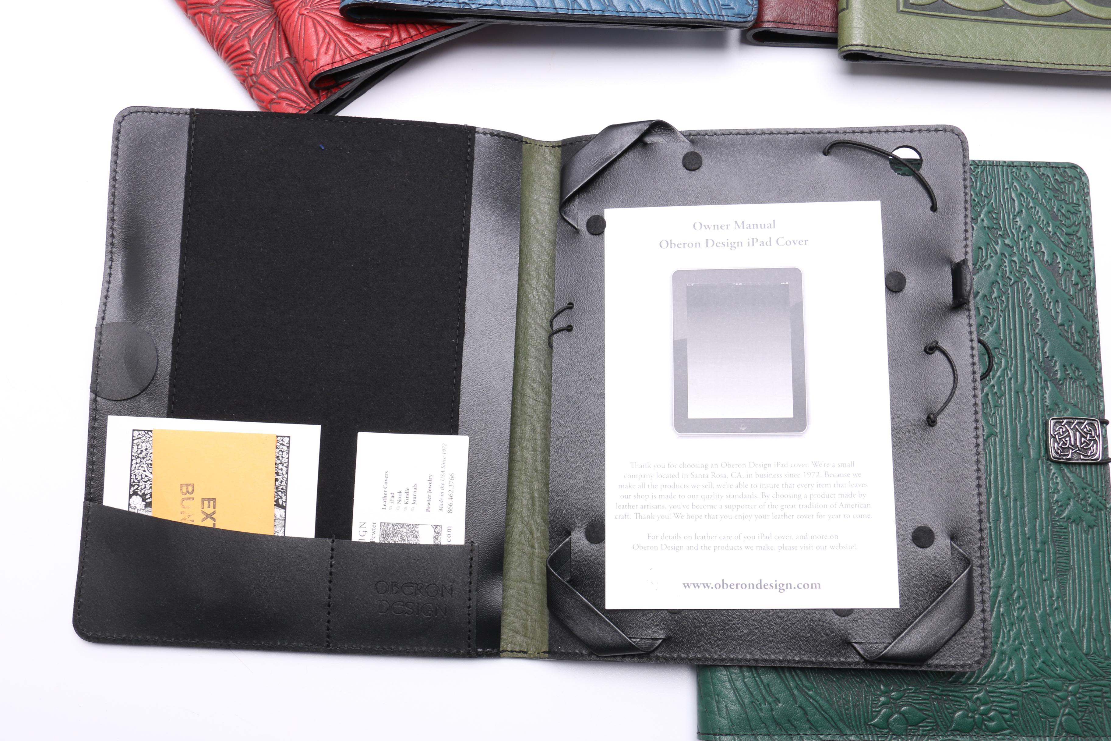 Collection of Oberon Leather iPad Holders