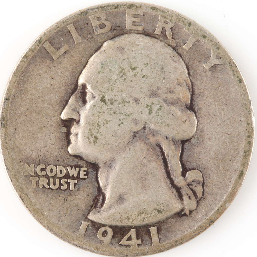 Four Washington Silver Quarters