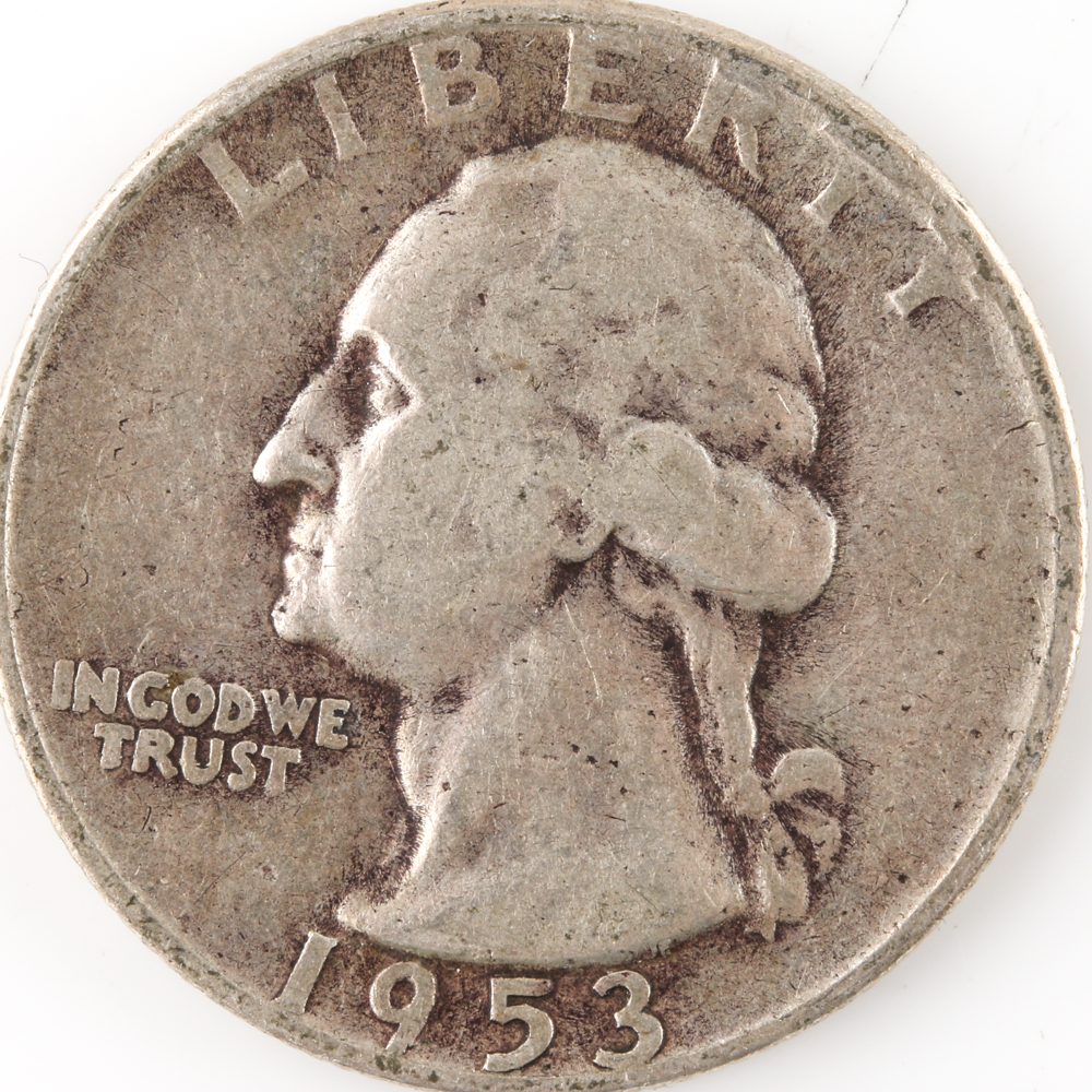 Four Washington Silver Quarters