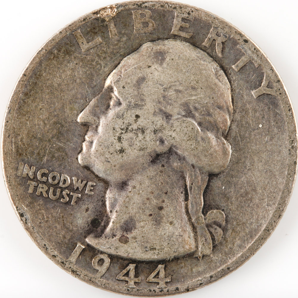 Four Washington Silver Quarters