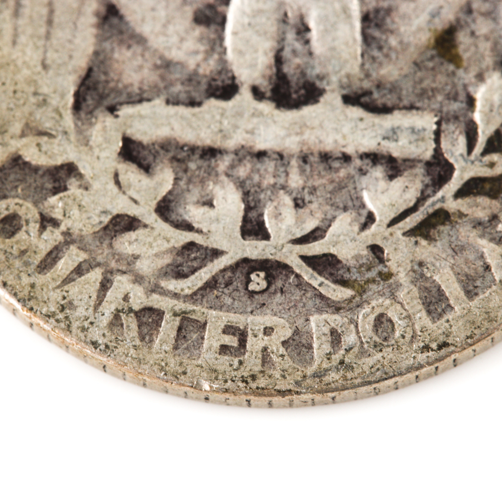 Four Washington Silver Quarters