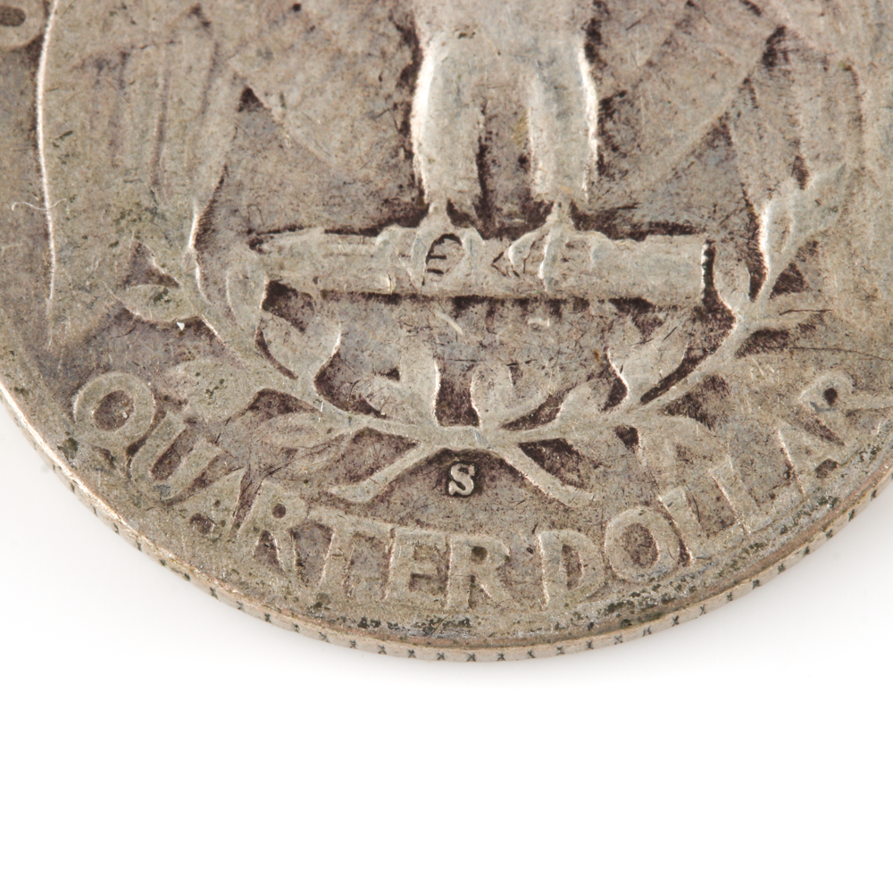 Four Washington Silver Quarters