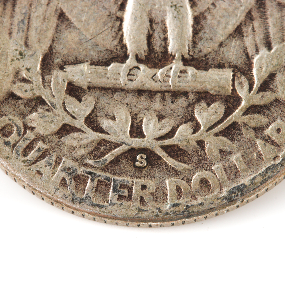 Four Washington Silver Quarters