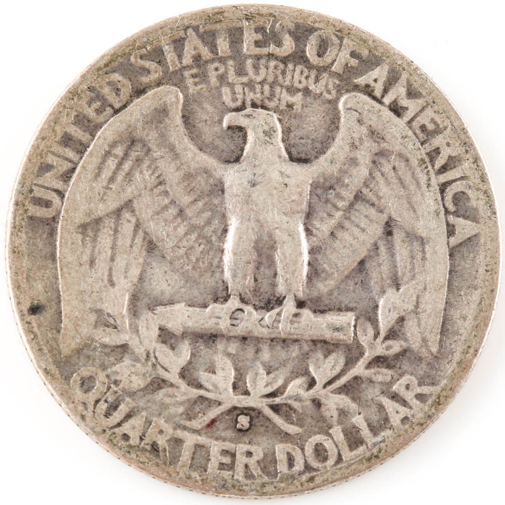 Four Washington Silver Quarters
