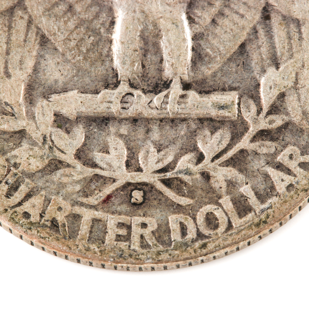 Four Washington Silver Quarters