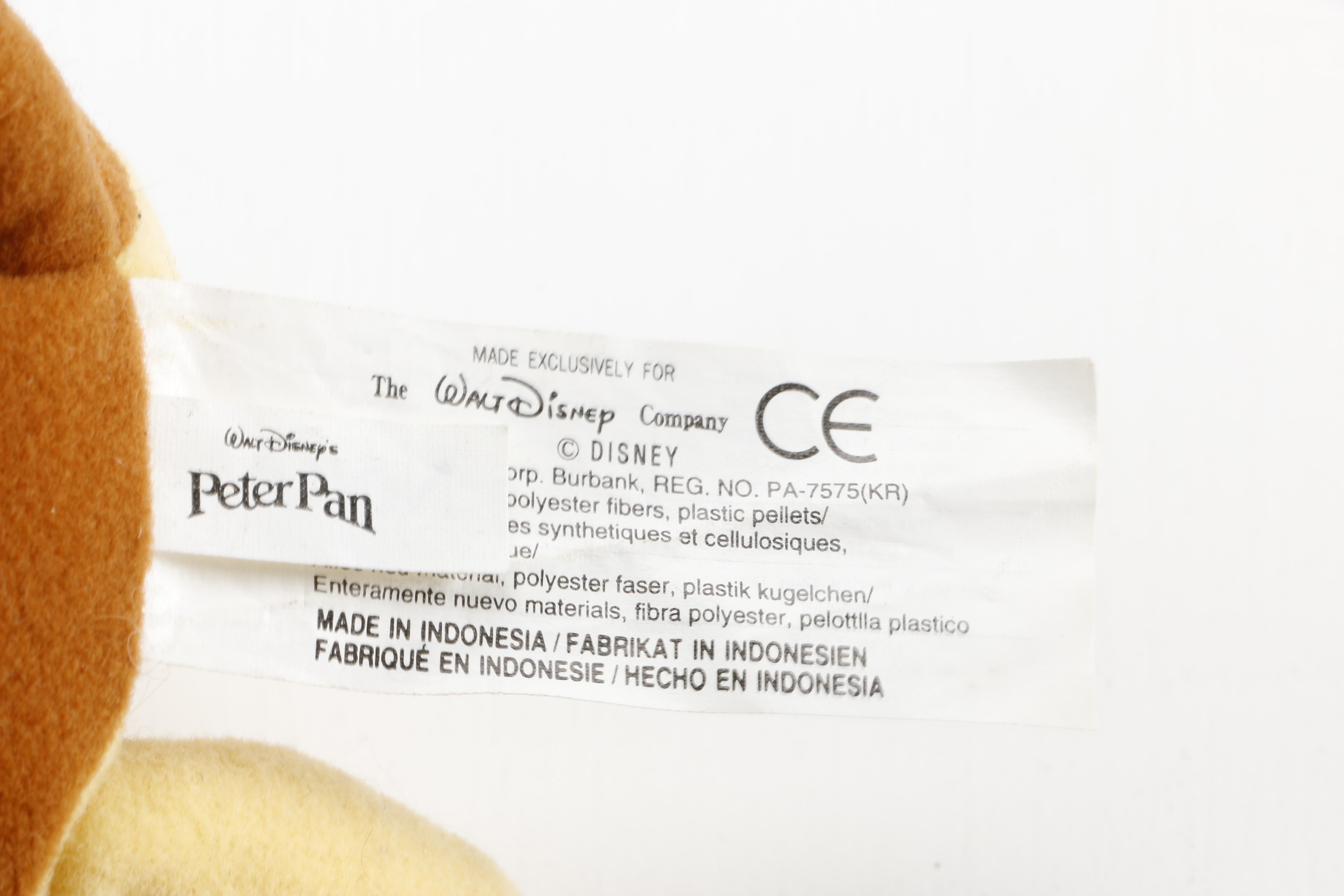 Walt Disney's Pinocchio and Peter Pan Plush Toys