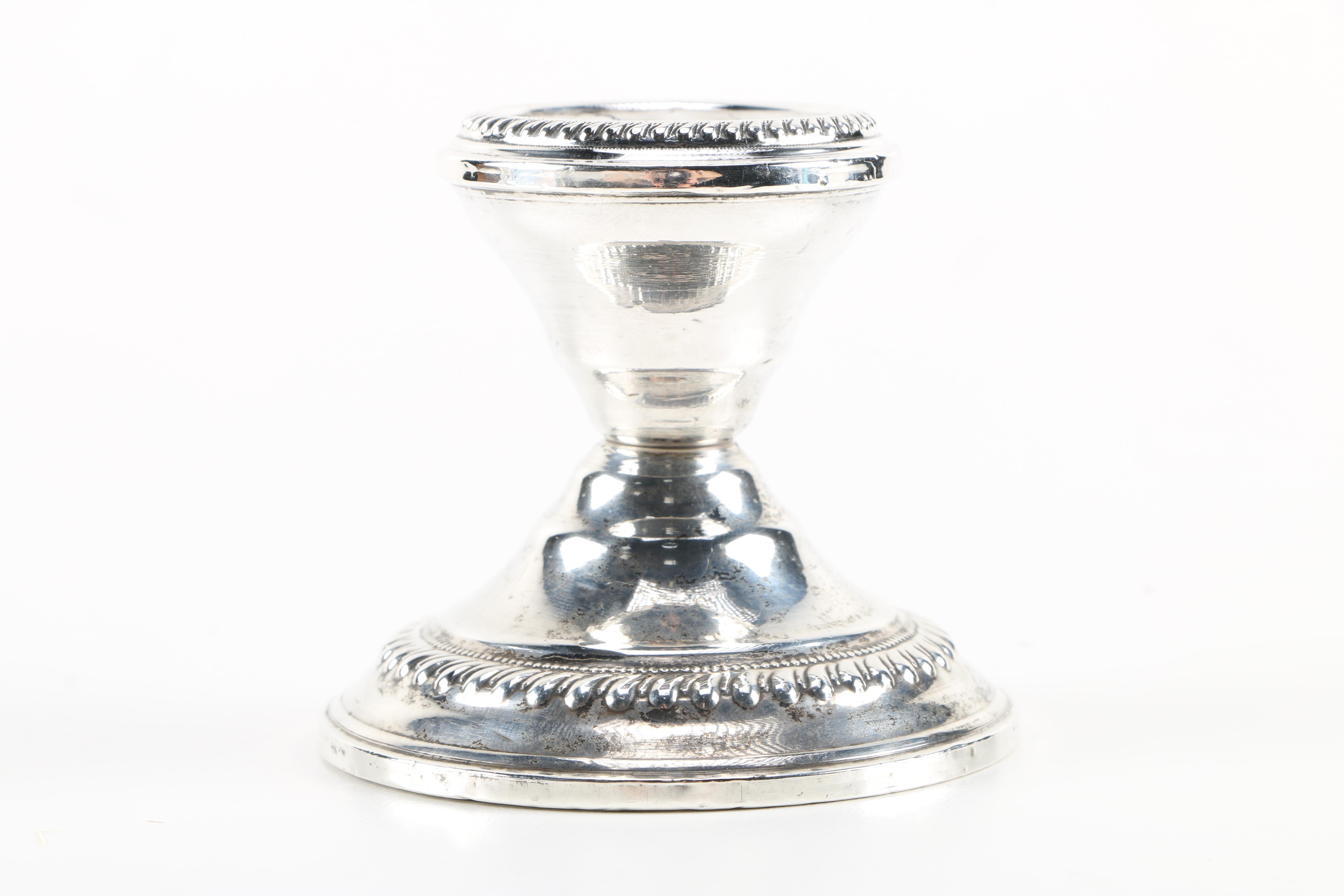 Garden Silversmiths and National Silver Company Sterling Candle Holders