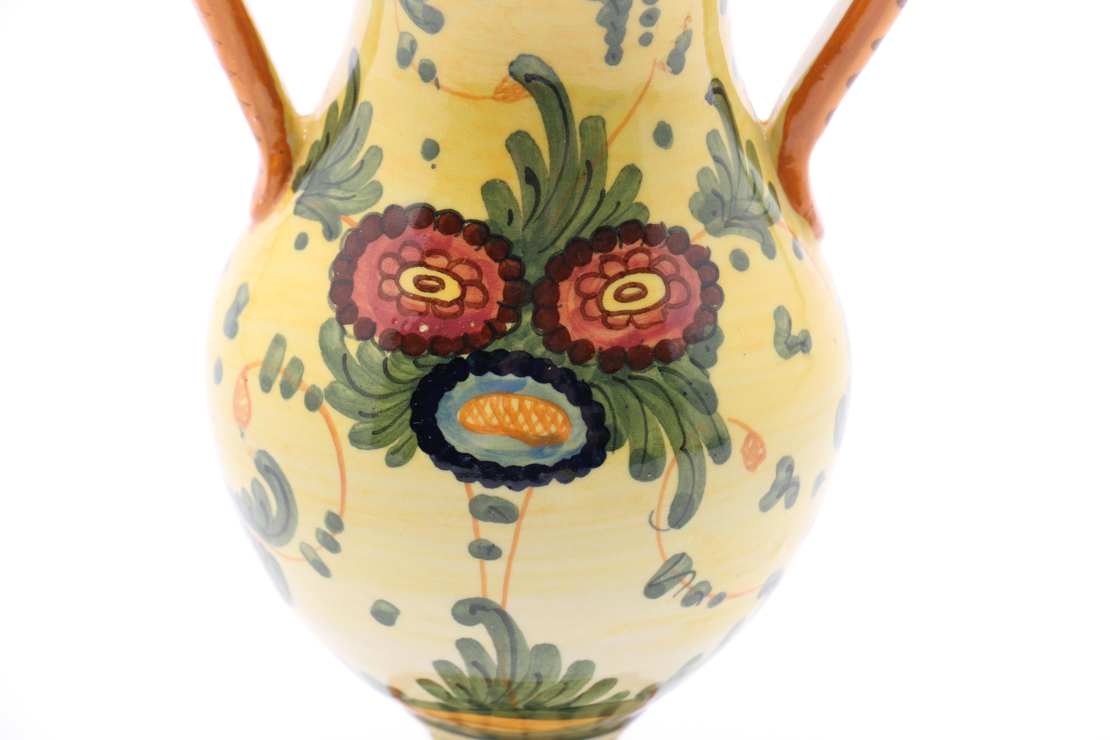 Hand-Painted Italian Vase