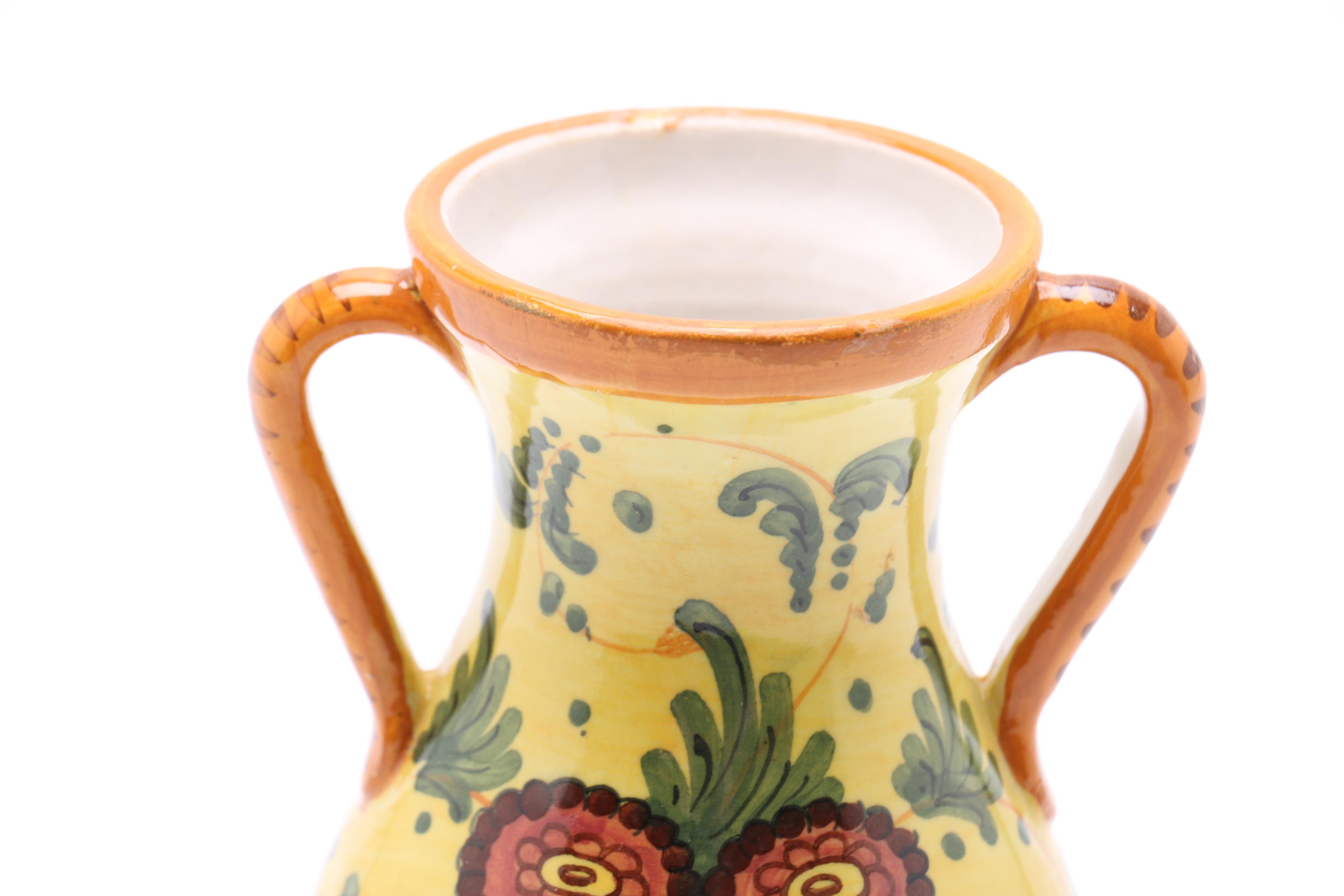 Hand-Painted Italian Vase