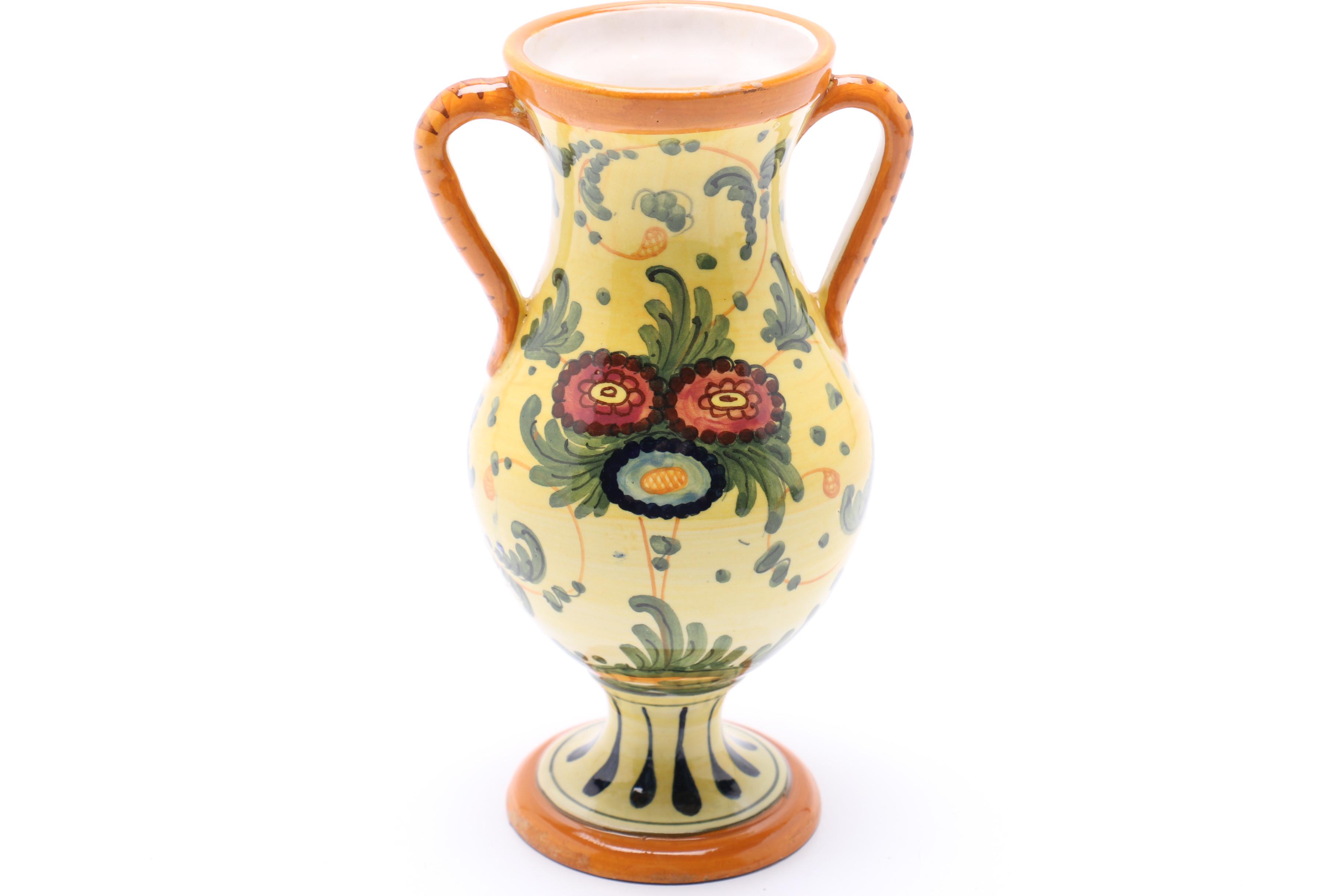 Hand-Painted Italian Vase