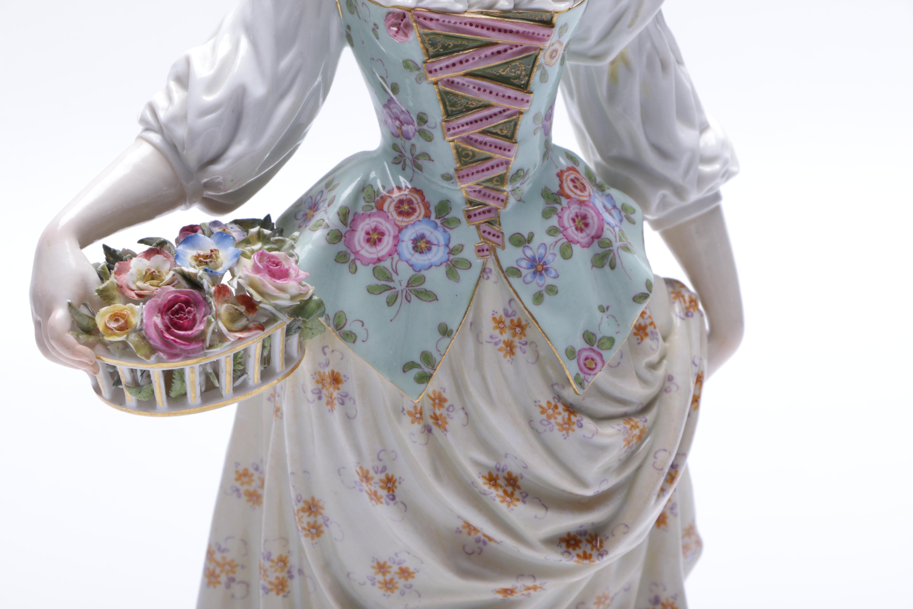 Reproduction Meissen Porcelain Female Sculpture