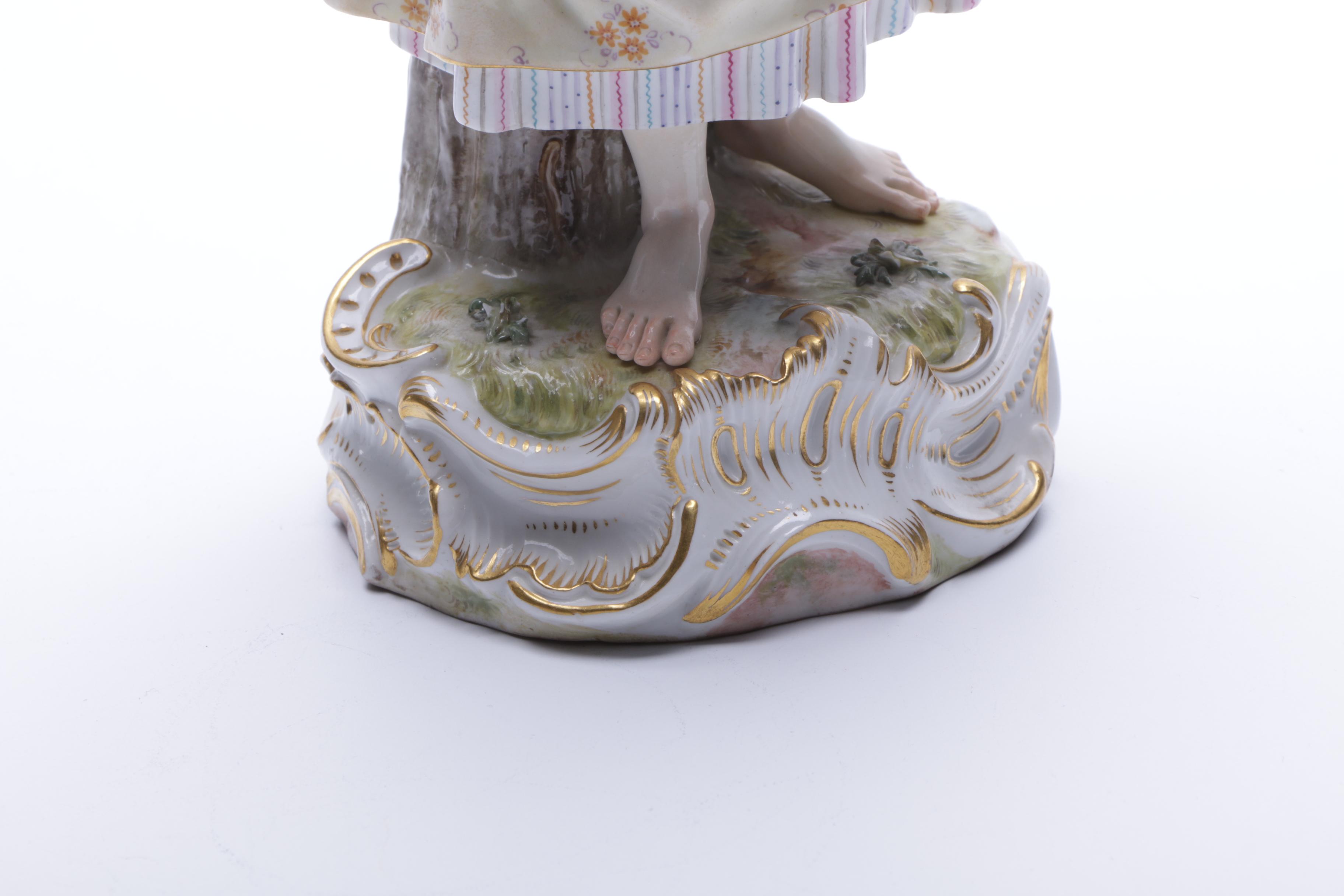 Reproduction Meissen Porcelain Female Sculpture