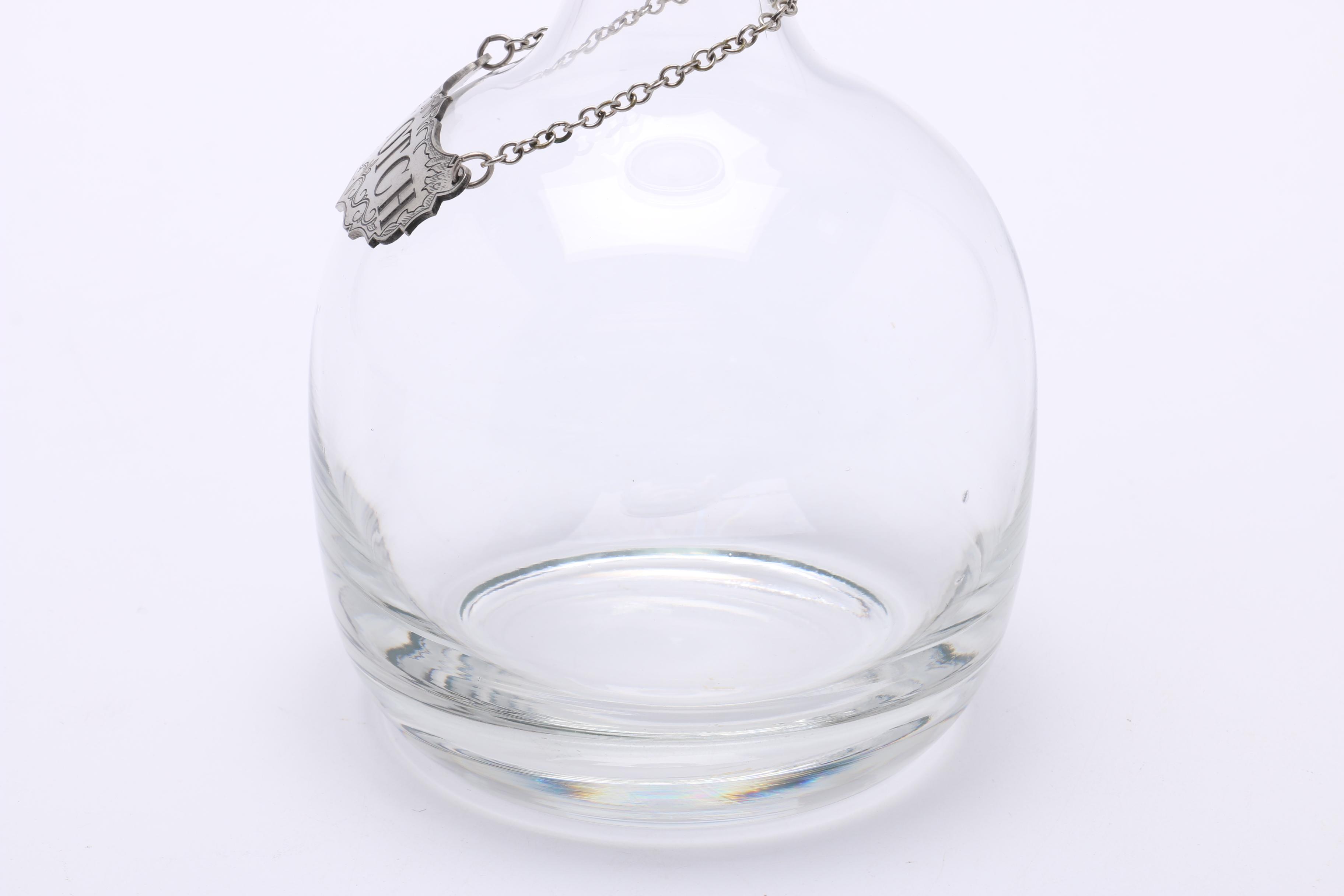 Decanter With Stieff Pewter Tag and Jefferson Cup