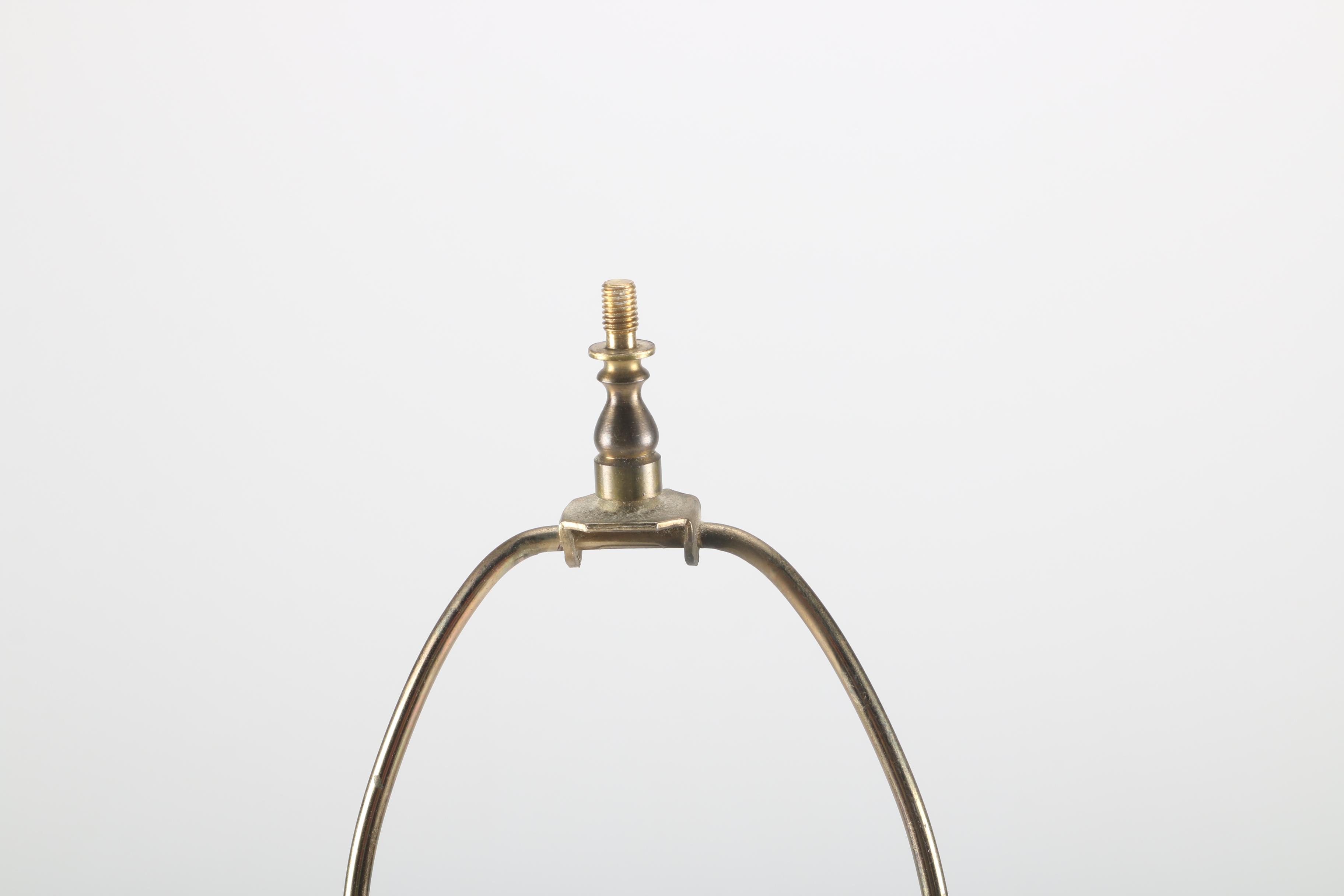 Ornate Brass Table Lamp with Oriental Motif