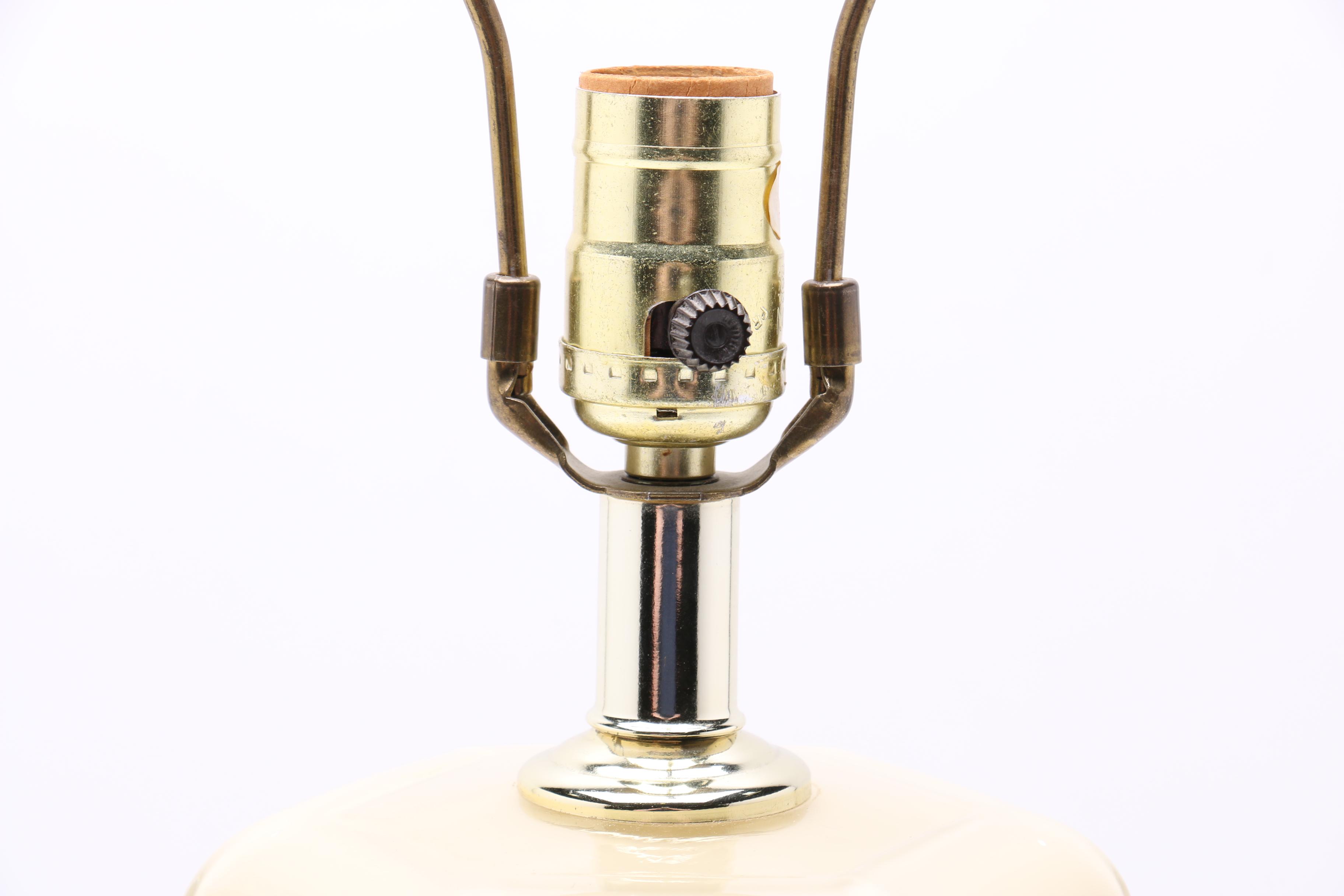 Floral Glass Table Lamp