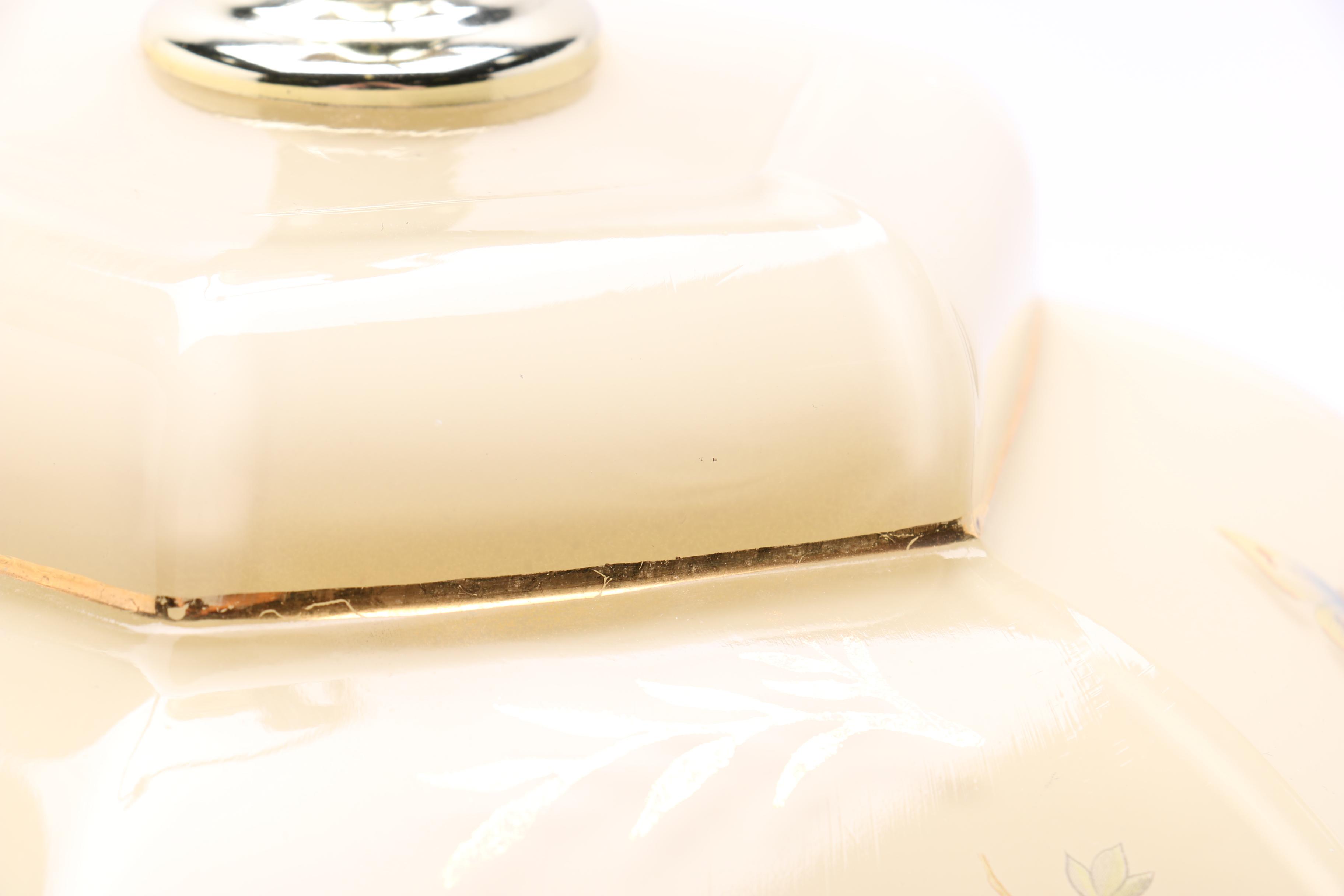 Floral Glass Table Lamp