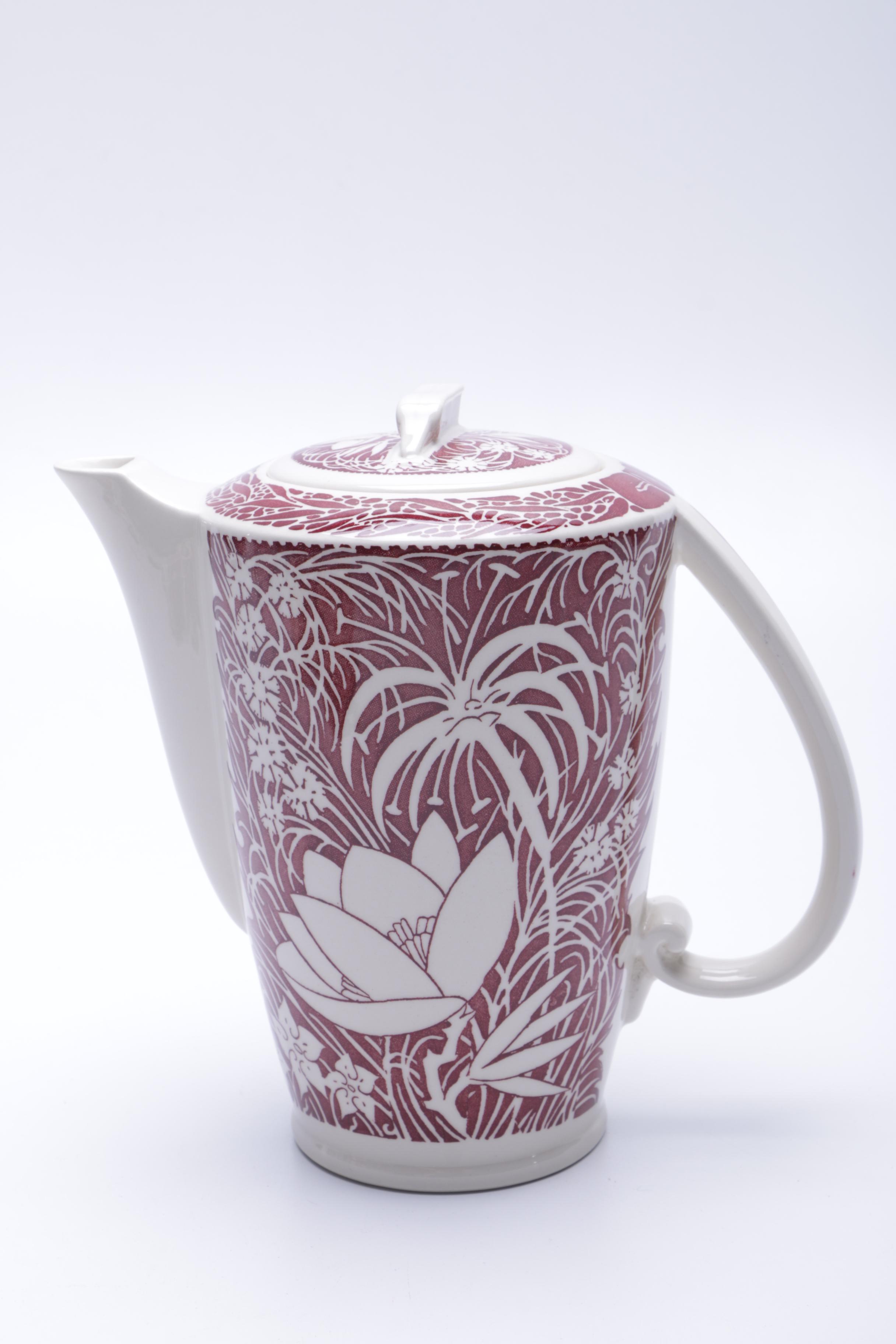 Vintage Vernon Kilns "Hawaiian Flowers" Coffee Pot Set