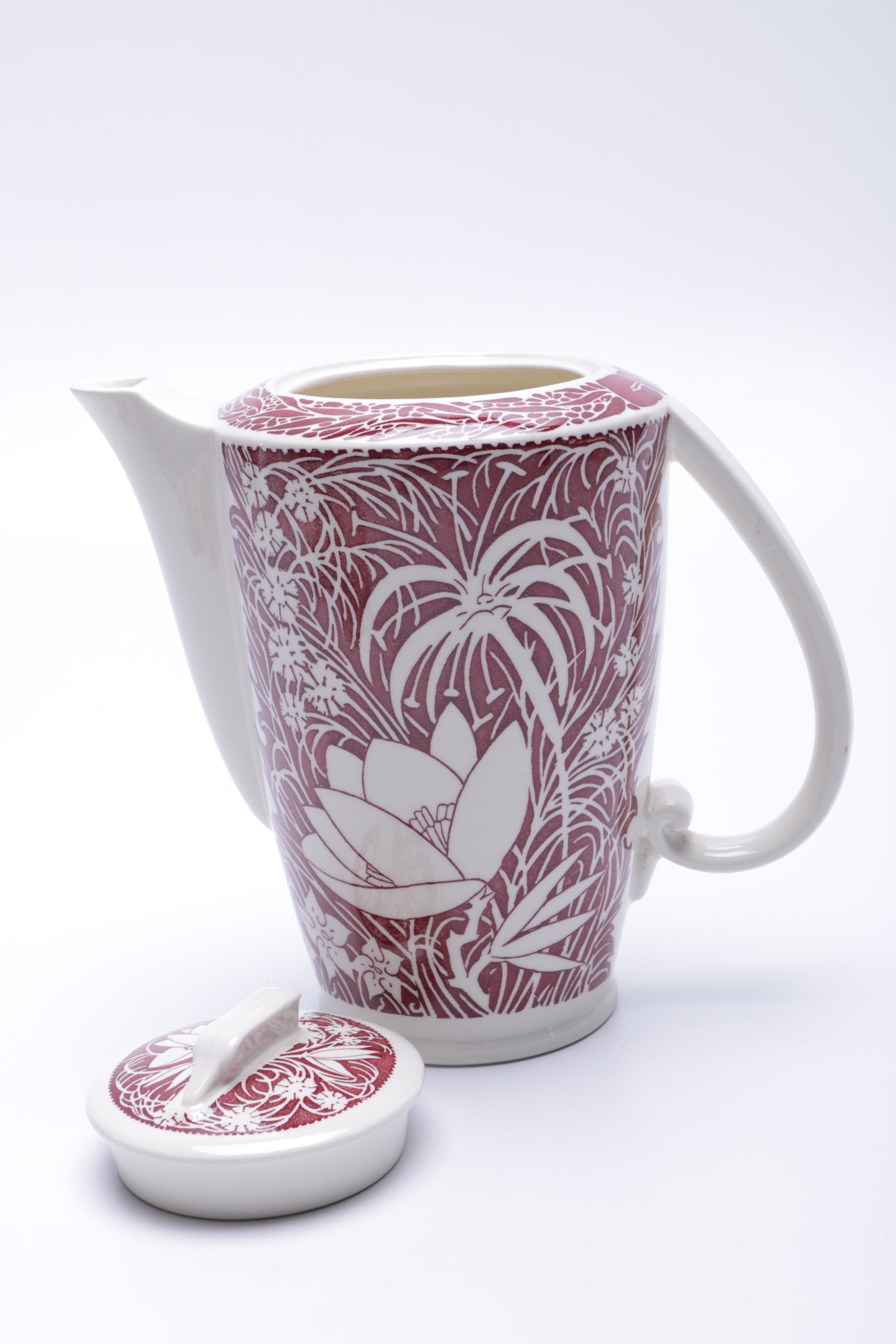 Vintage Vernon Kilns "Hawaiian Flowers" Coffee Pot Set