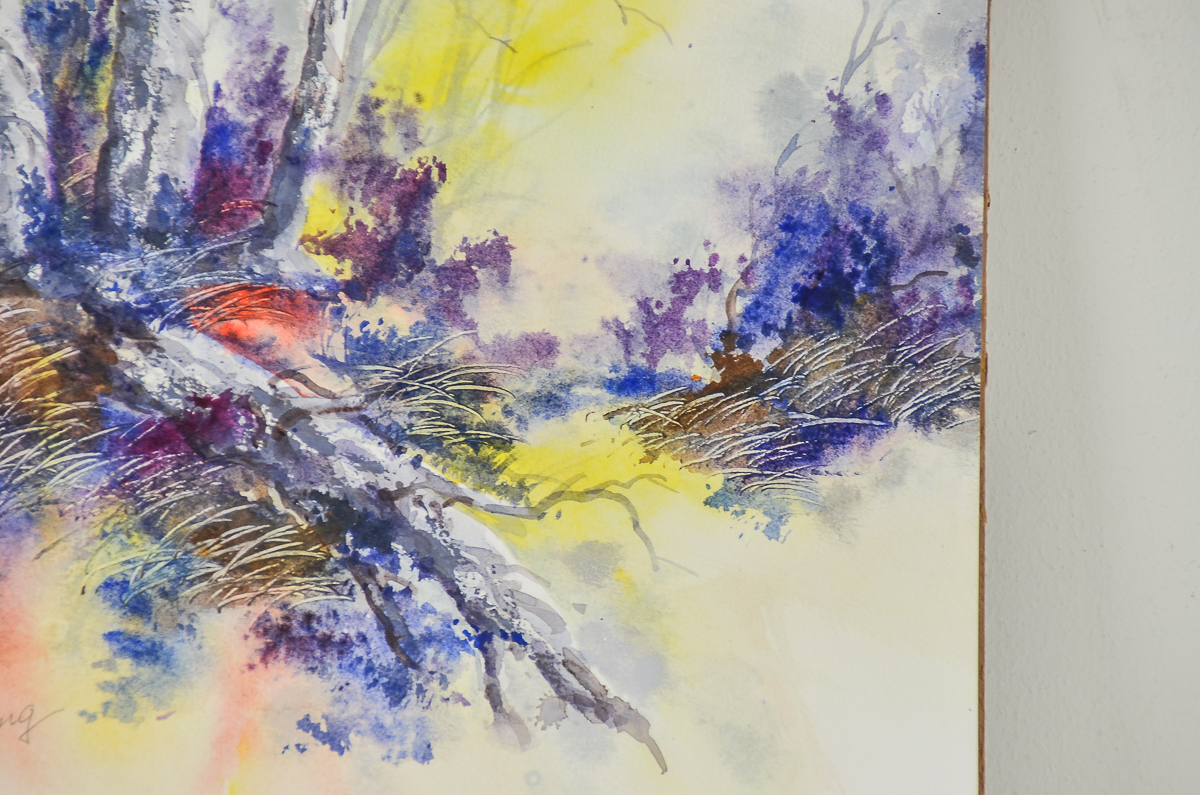 David P. H. Wong Watercolor Painting on Paper