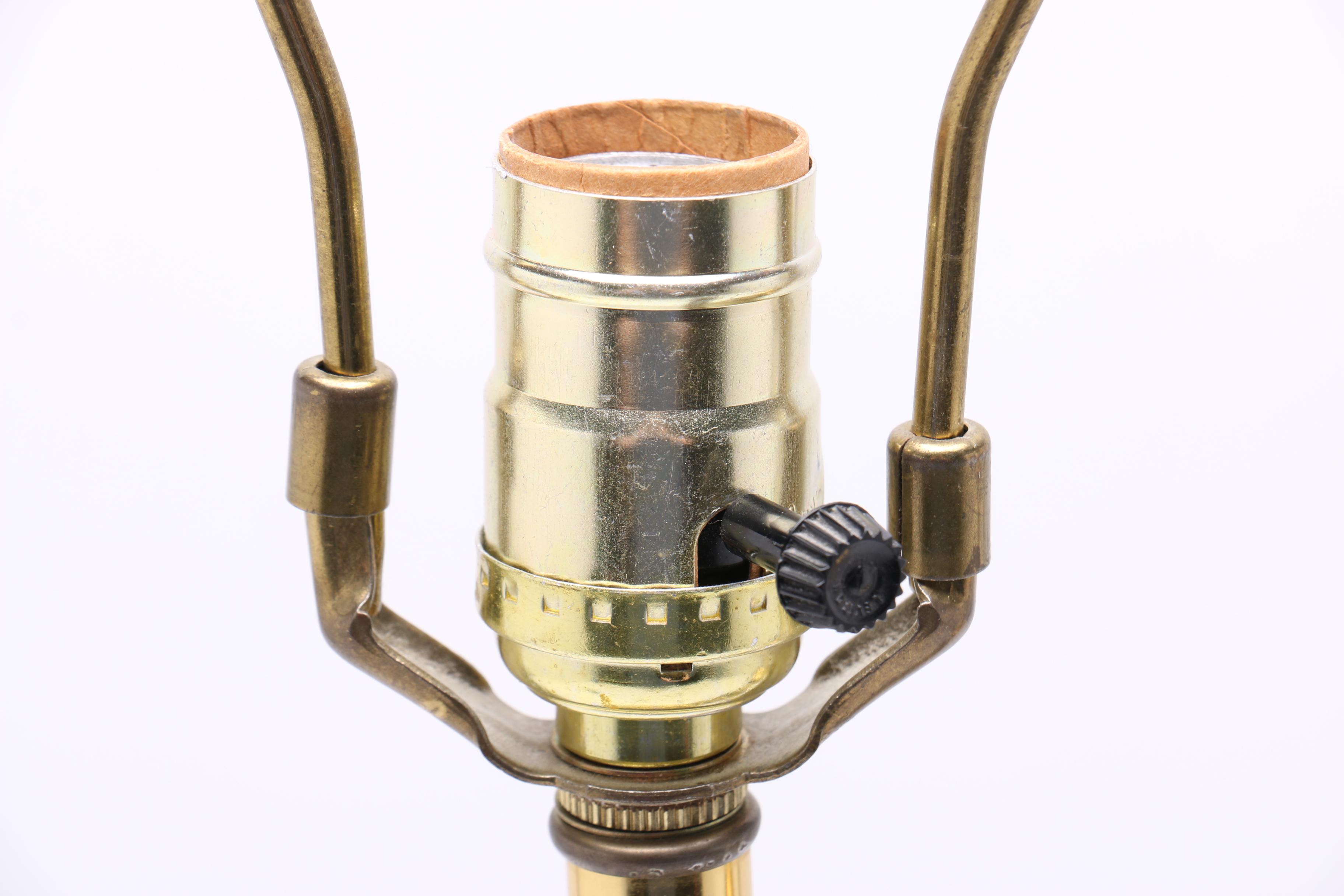 Candlestick Style Brass Table Lamps