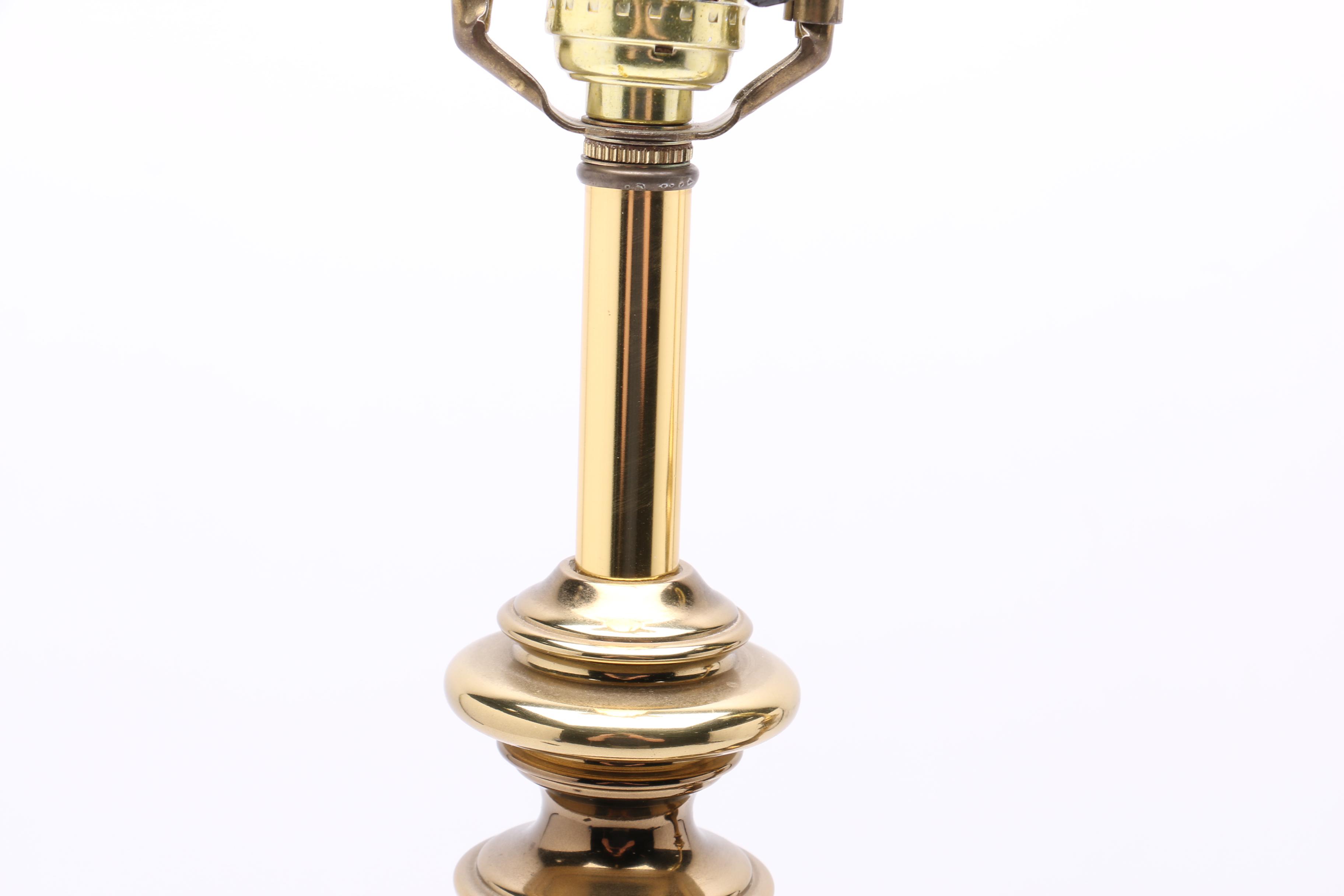 Candlestick Style Brass Table Lamps