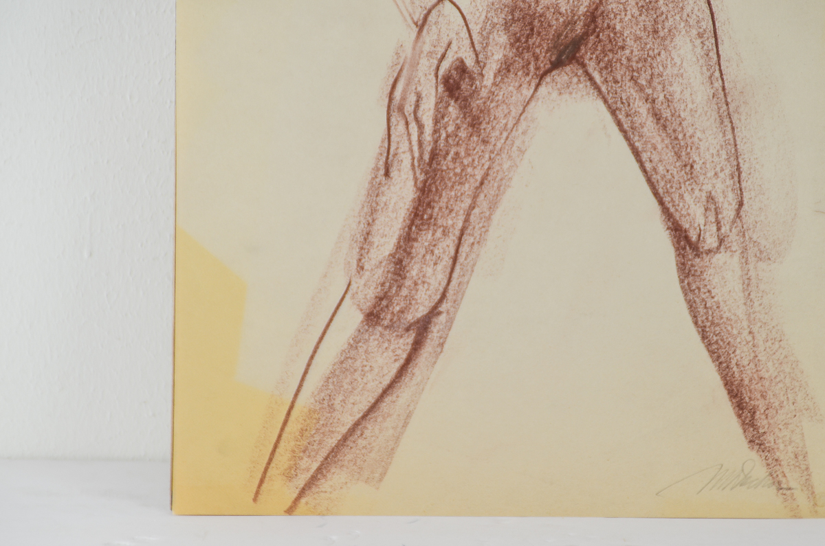 Michael Decker Chalk and Graphite Drawing on Paper of a Nude Female