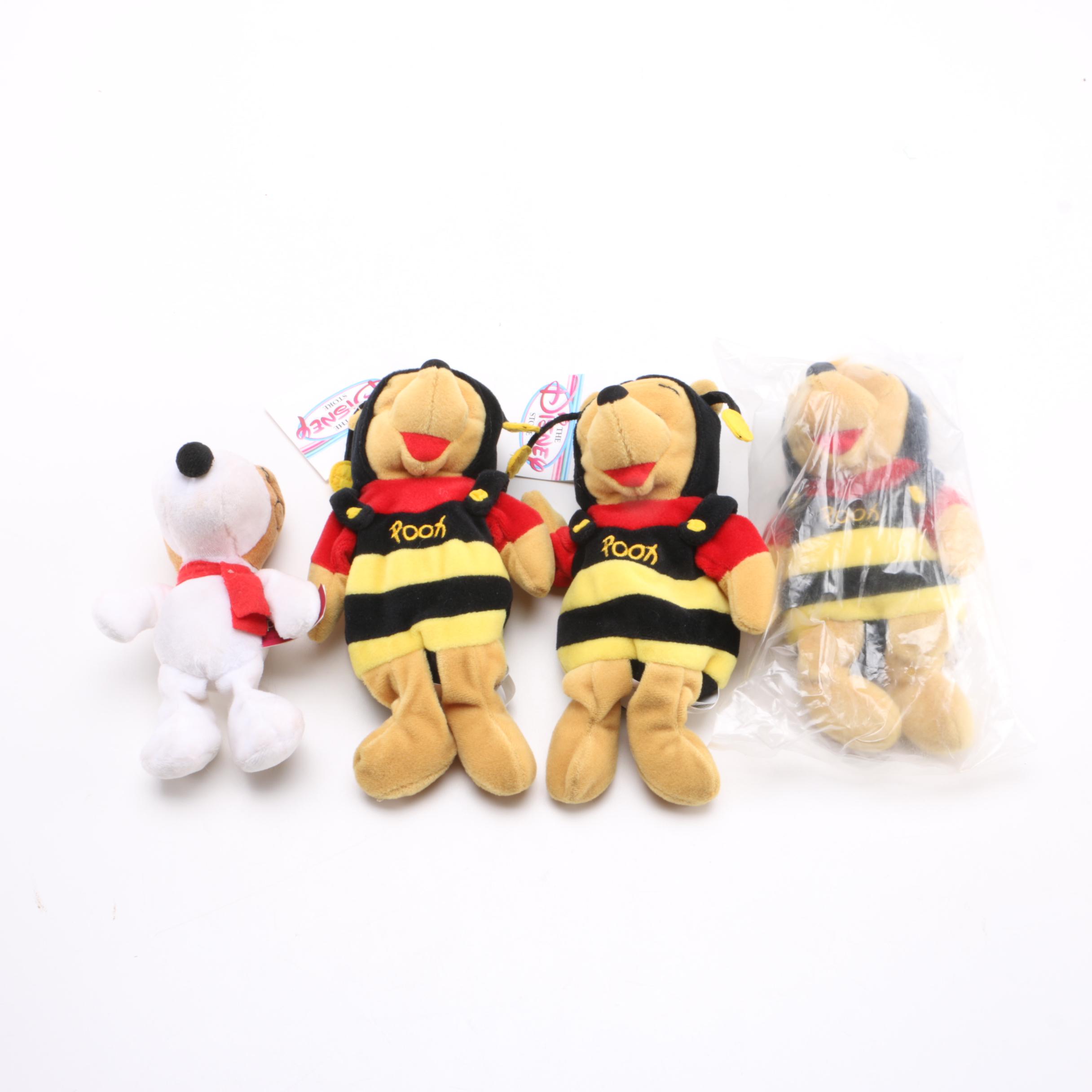 Walt Disney Bumble Bee Winnie-the-Pooh Plush Toys