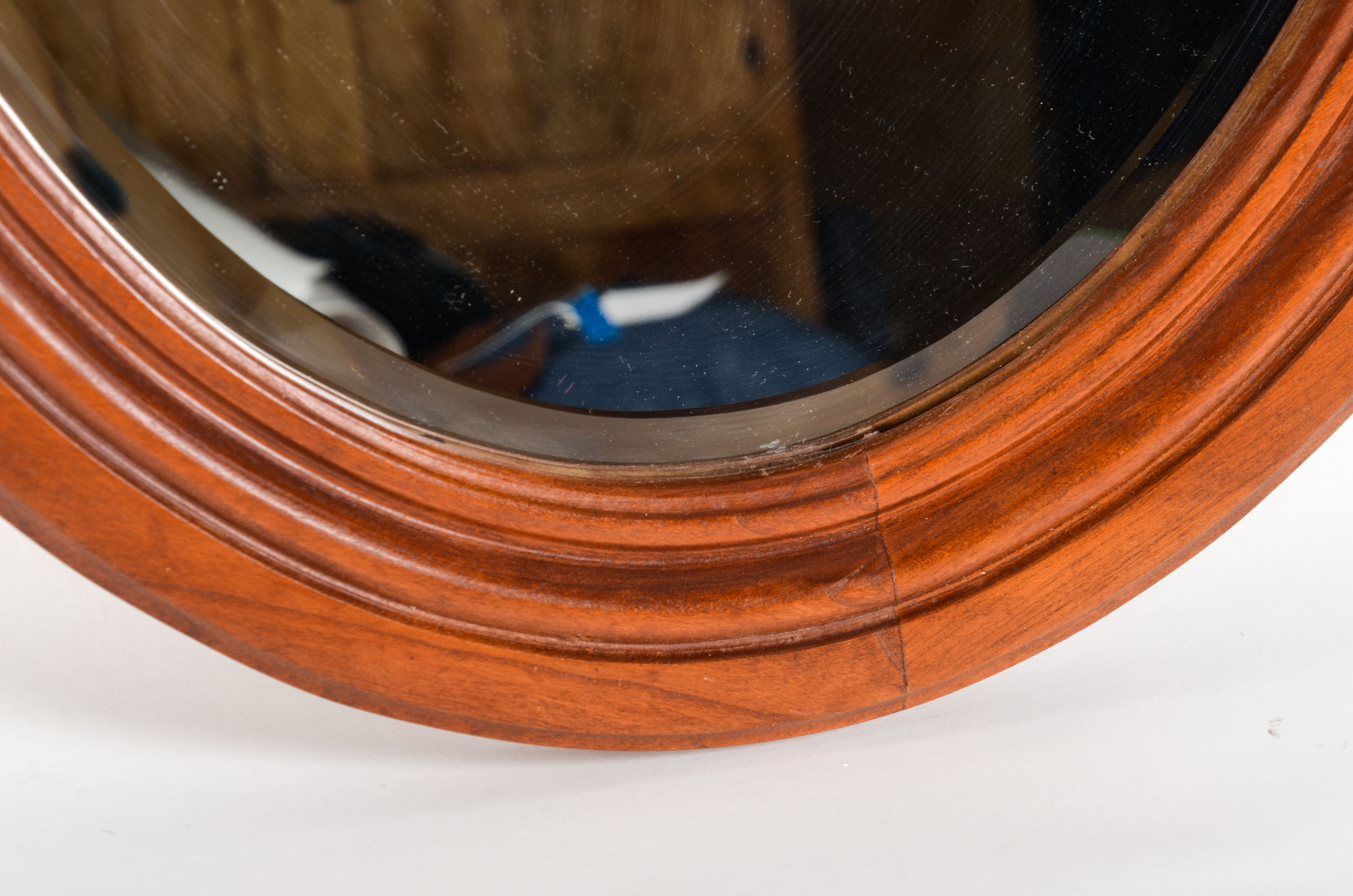 Oval Framed Wall Mirror