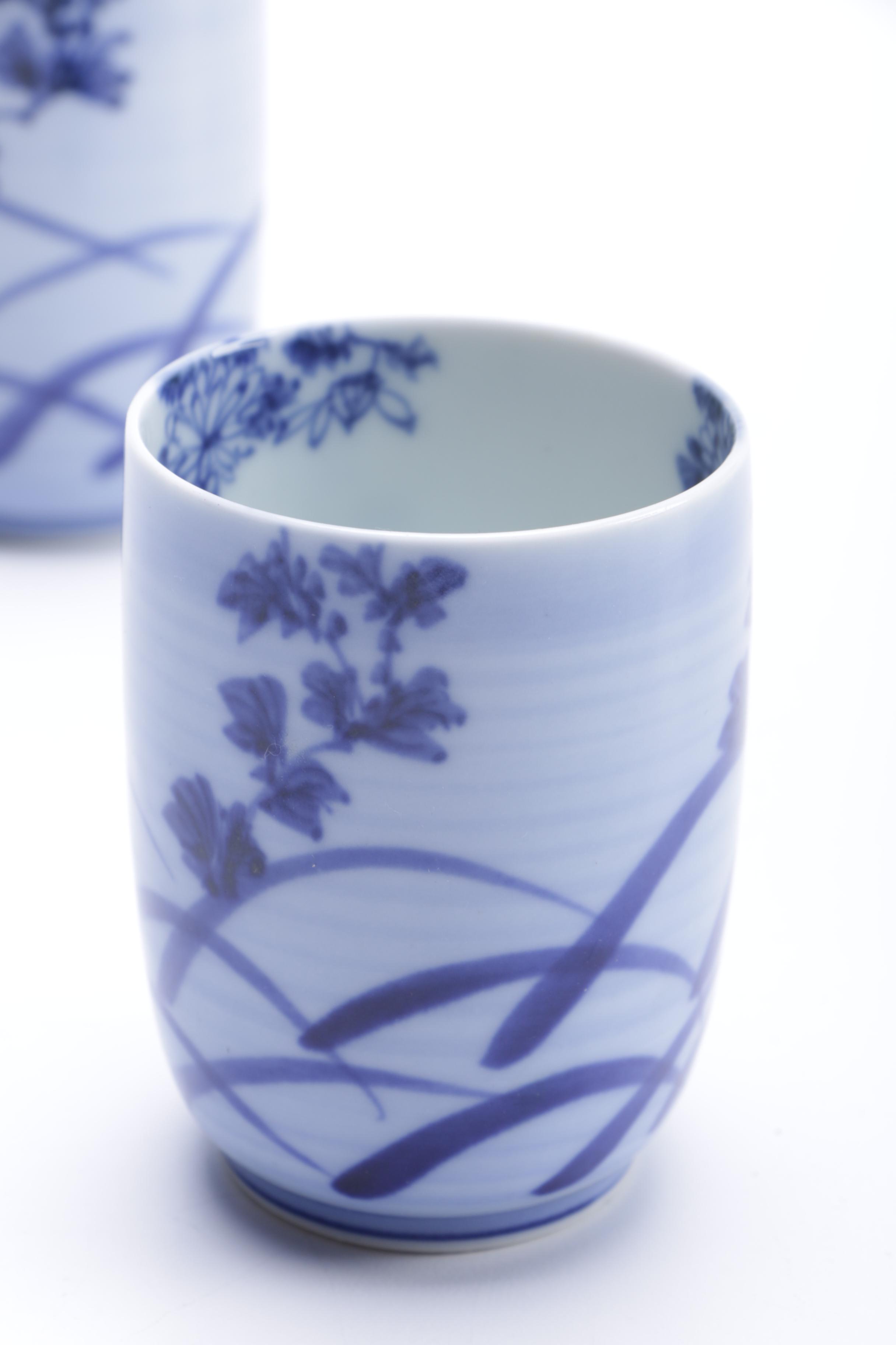 Vintage Porcelain Japanese Teapot and Cups